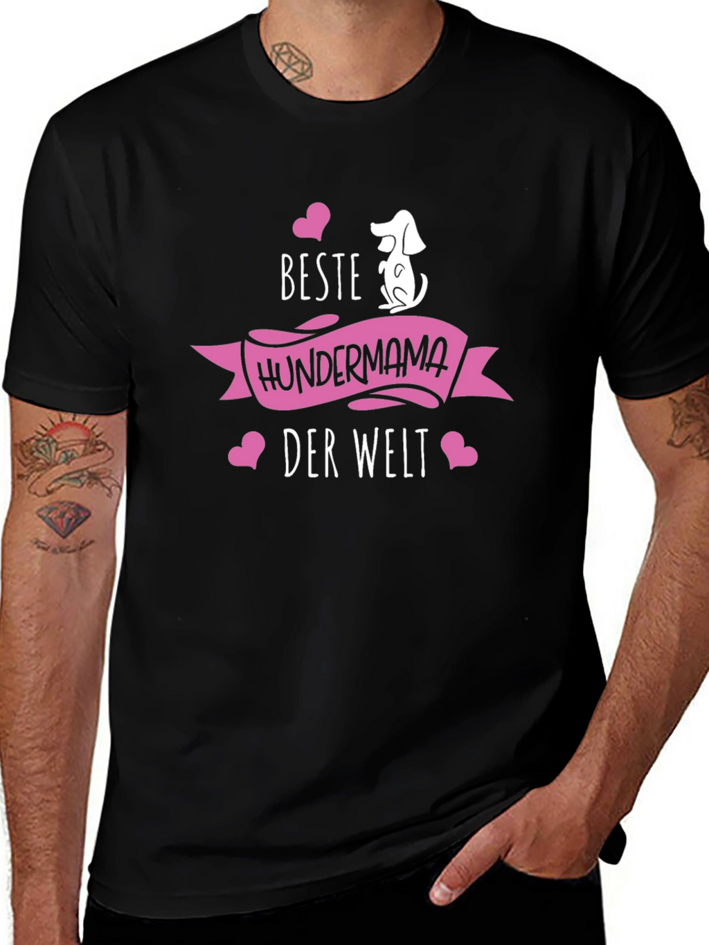 Beste Hundermama Black T-Shirt