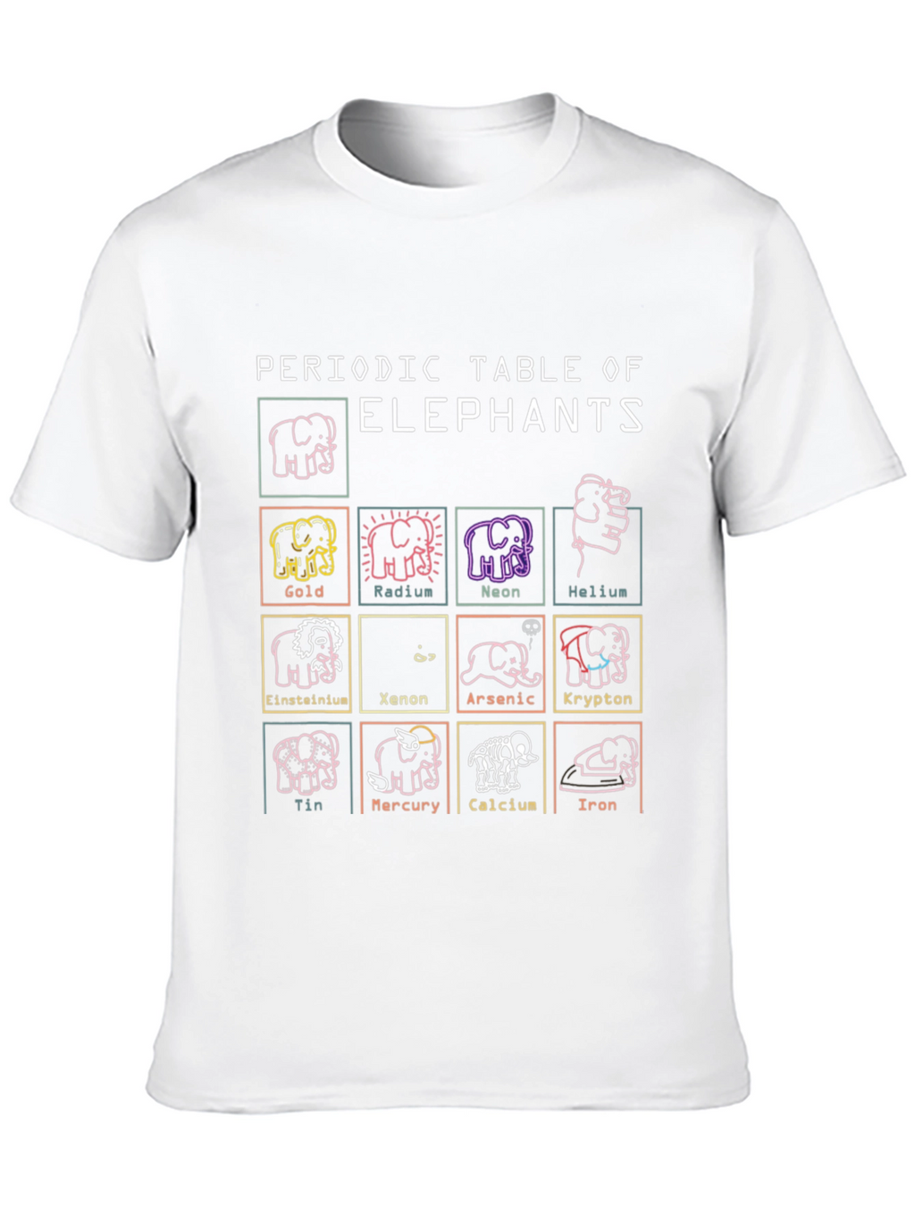 Periodic Table of Elephants Graphic T-Shirt