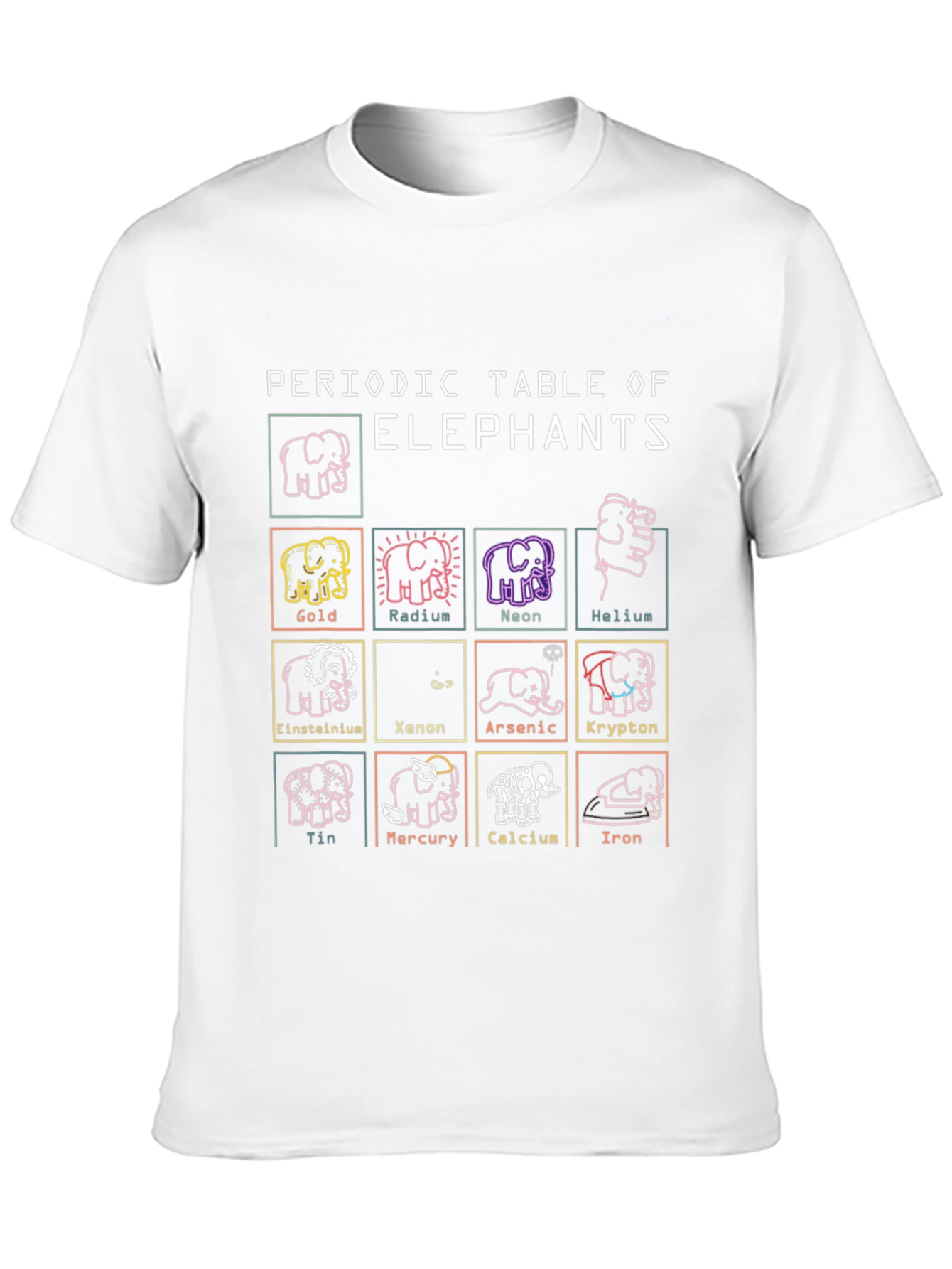 Periodic Table of Elephants Graphic T-Shirt