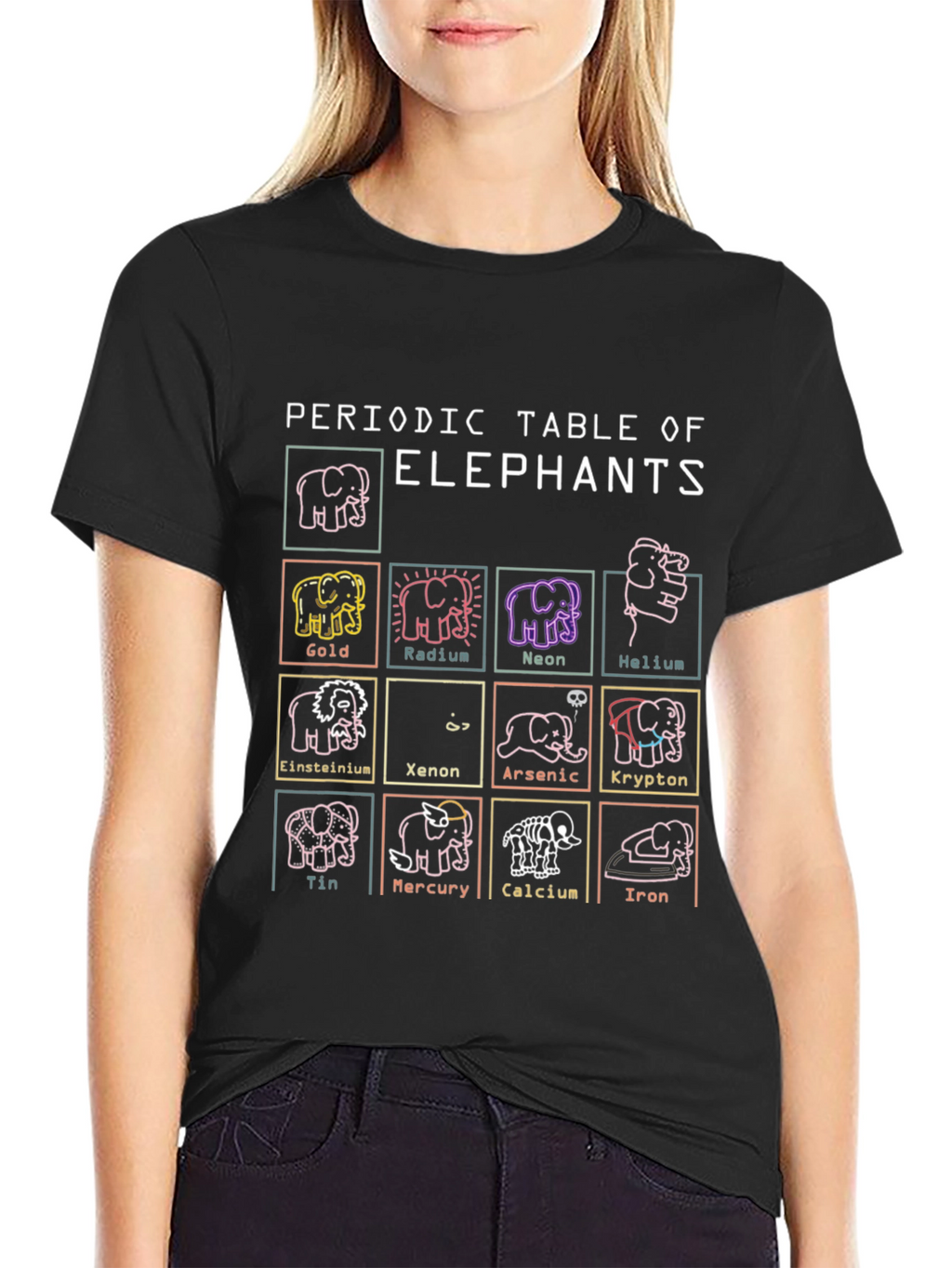 Periodic Table of Elephants Graphic T-Shirt