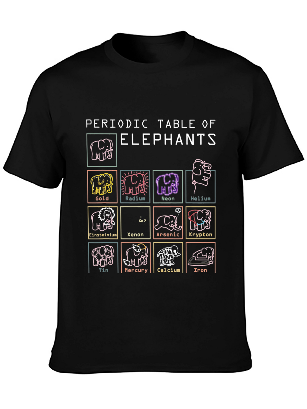 Periodic Table of Elephants Graphic T-Shirt