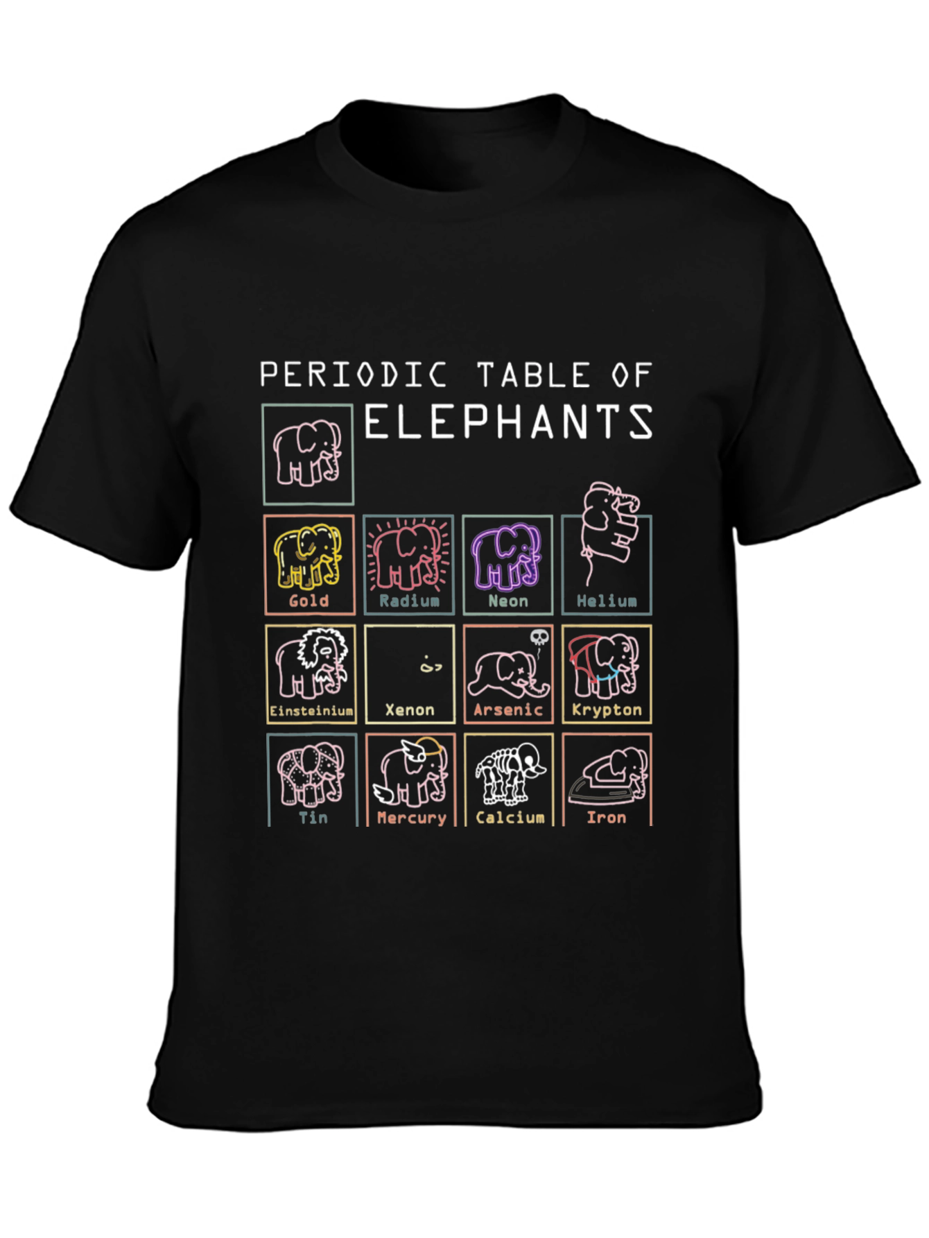 Periodic Table of Elephants Graphic T-Shirt
