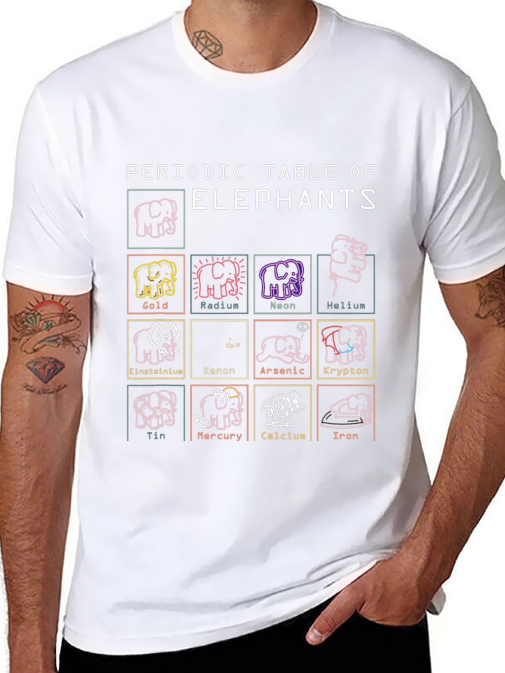 Periodic Table of Elephants Graphic T-Shirt