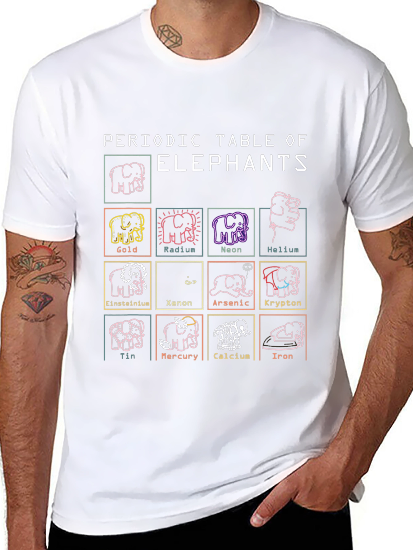 Periodic Table of Elephants Graphic T-Shirt