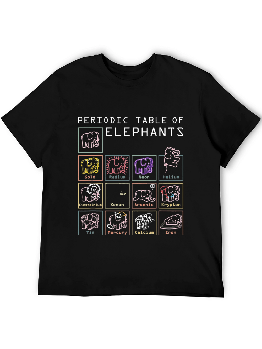 Periodic Table of Elephants Graphic T-Shirt