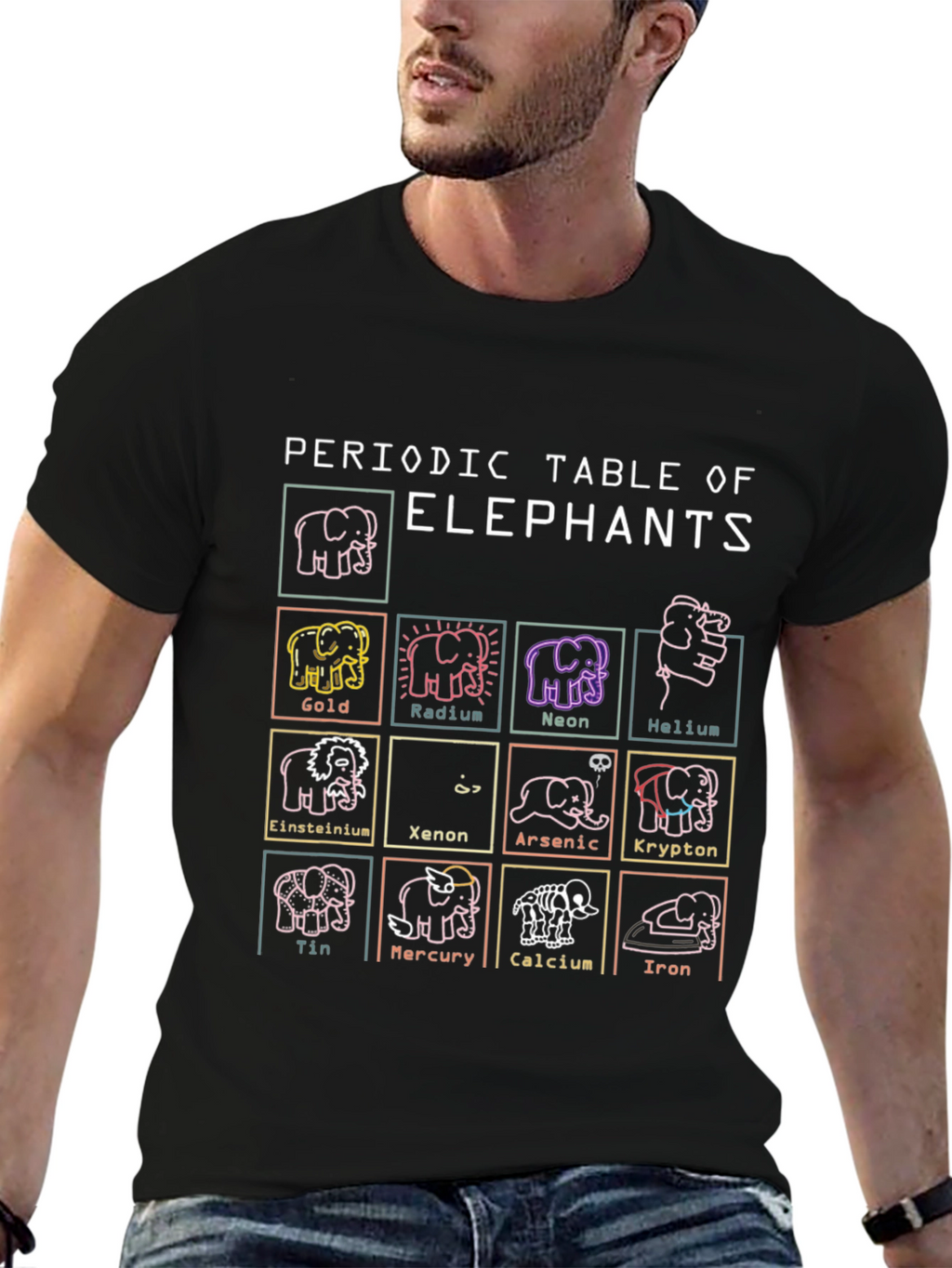 Periodic Table of Elephants Graphic T-Shirt