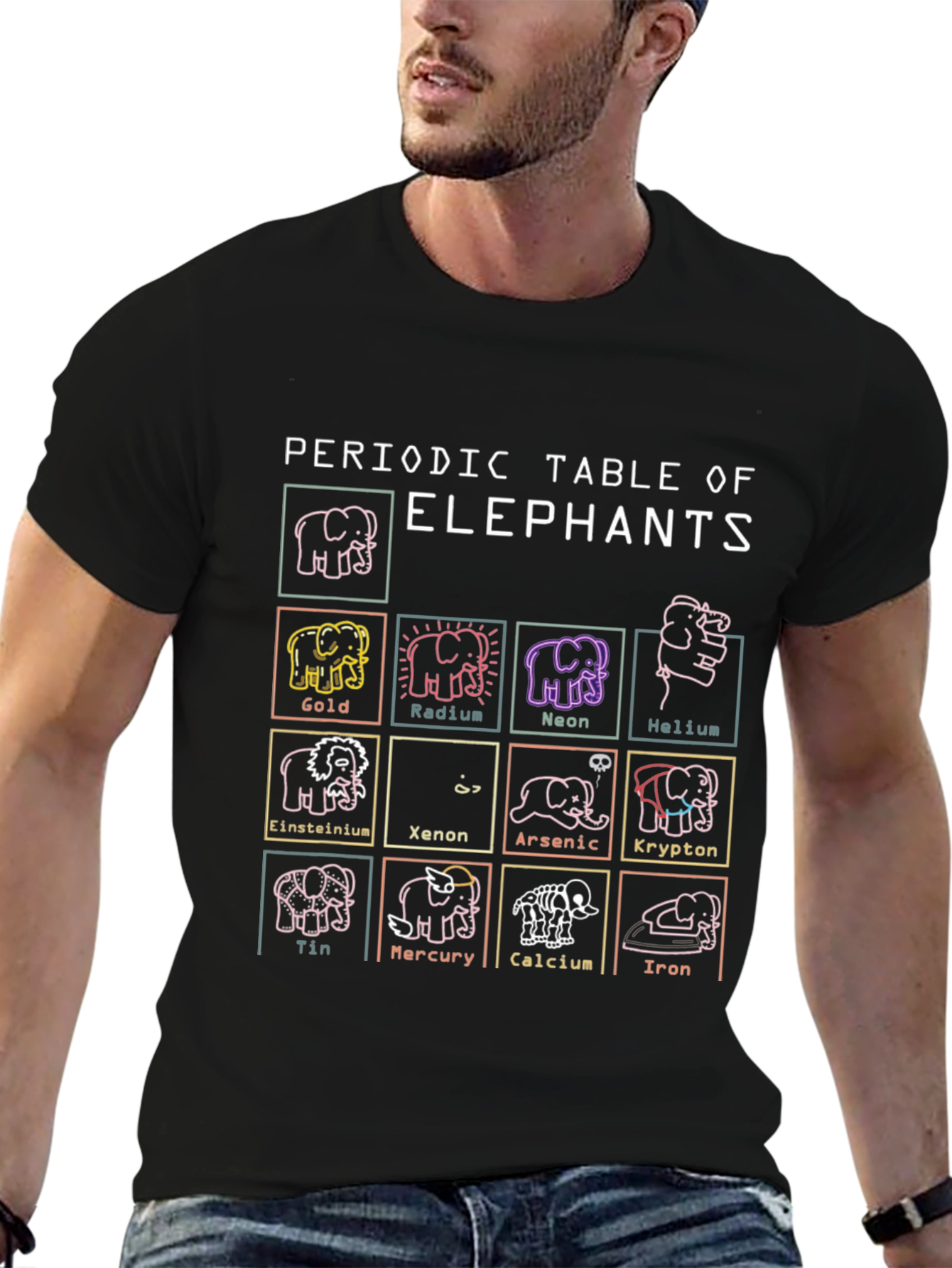 Periodic Table of Elephants Graphic T-Shirt