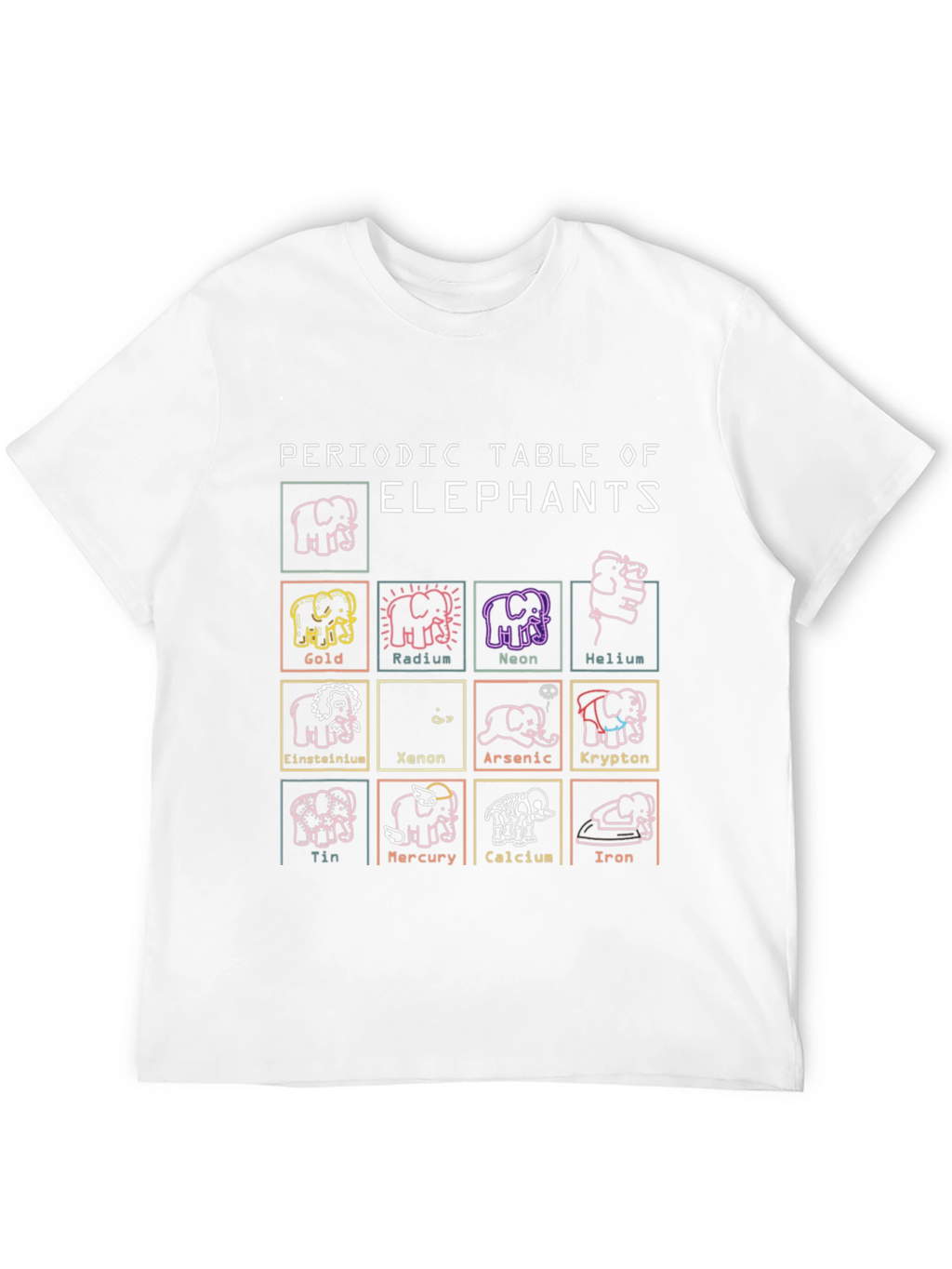 Periodic Table of Elephants Graphic T-Shirt