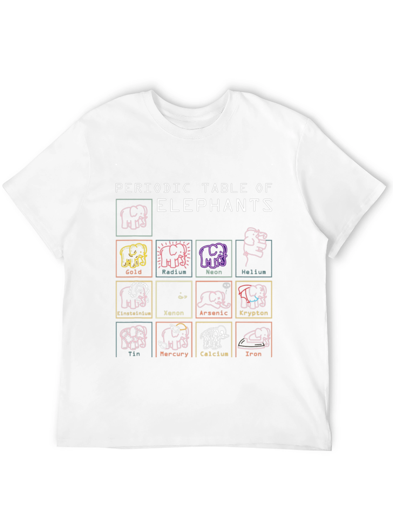 Periodic Table of Elephants Graphic T-Shirt