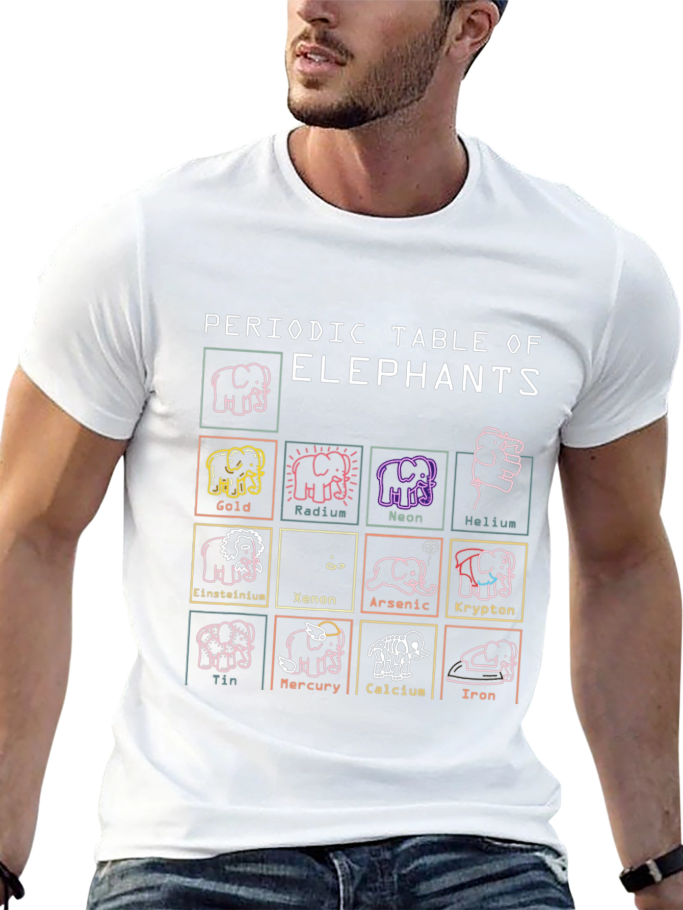 Periodic Table of Elephants Graphic T-Shirt