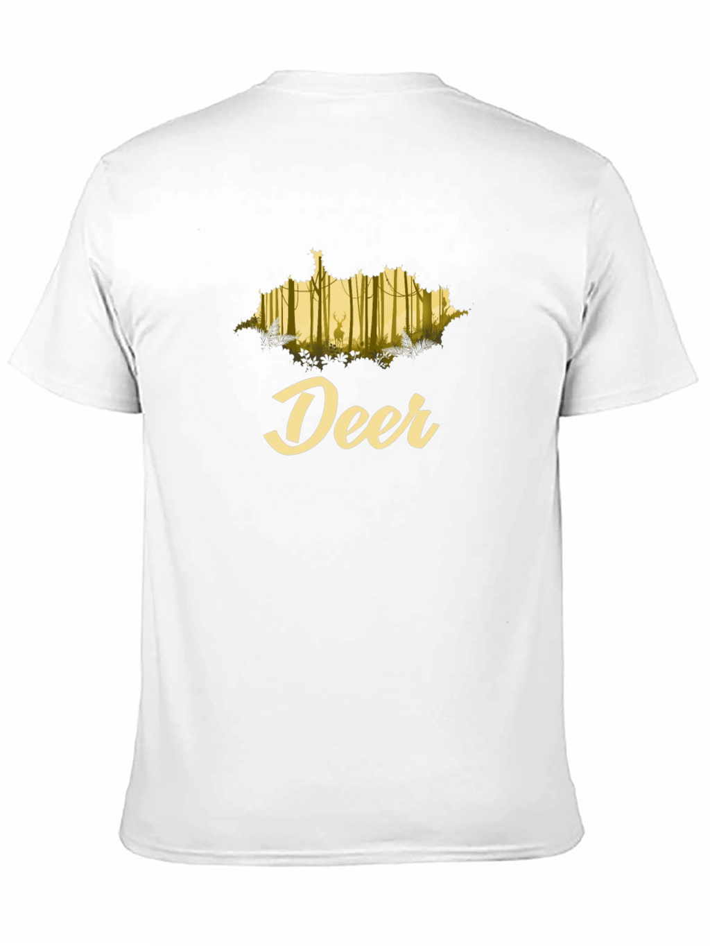 Deer Forest Graphic Black T-Shirt