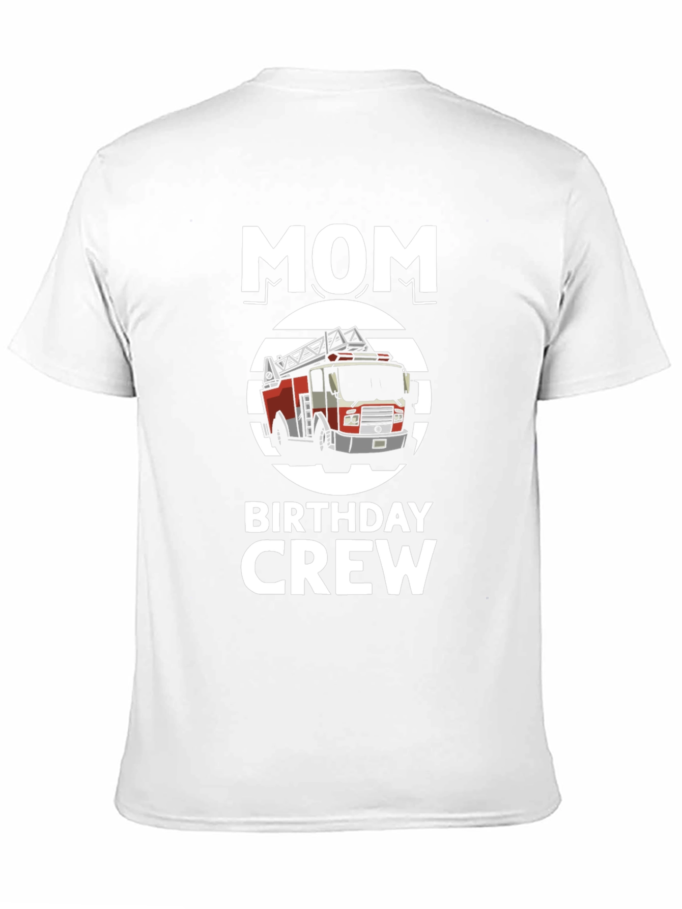 Mom Birthday Crew Firetruck Graphic Tee