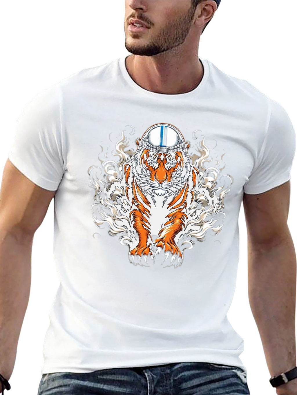 Tiger Helmet Graphic T-Shirt