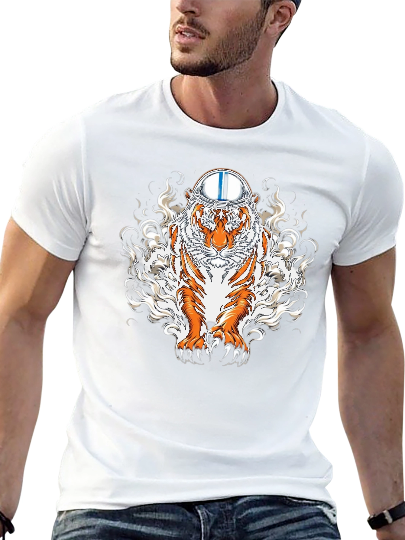Tiger Helmet Graphic T-Shirt