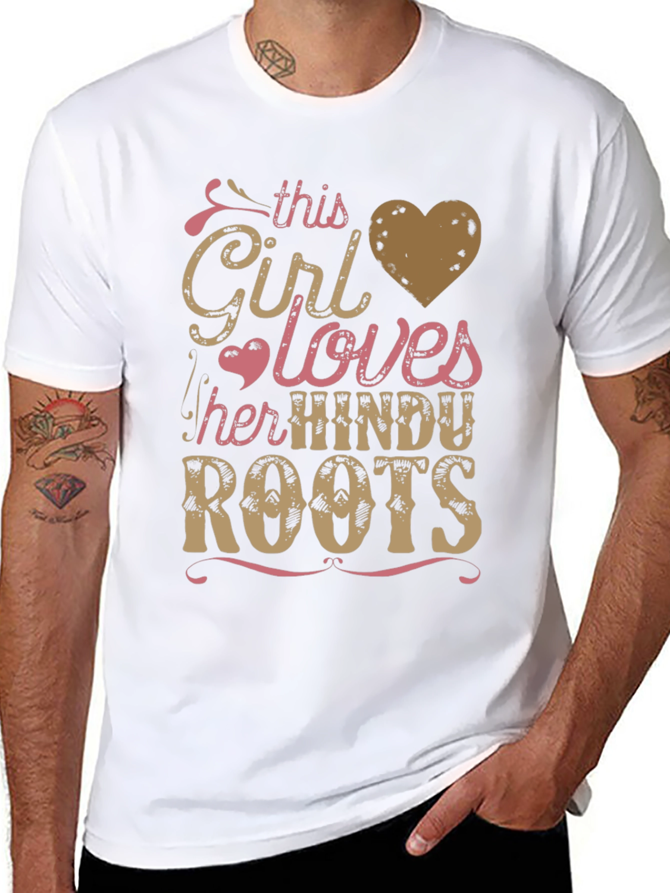 Girl Loves Hindu Roots Black Graphic Tee