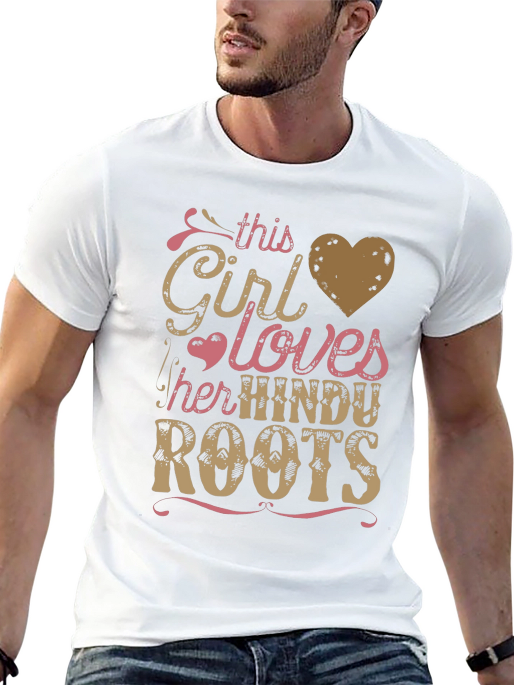 Girl Loves Hindu Roots Black Graphic Tee