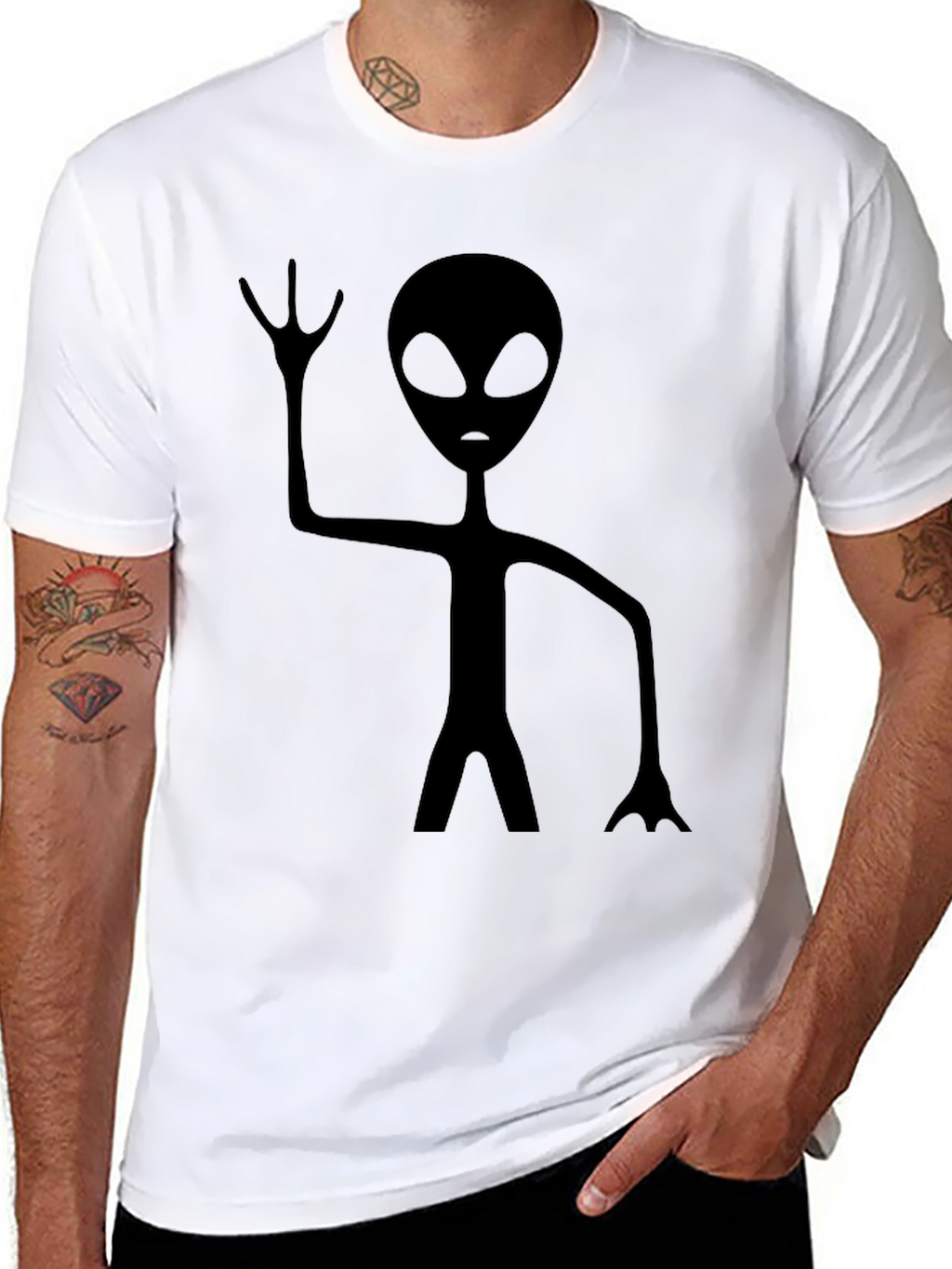 Alien Graphic Black T-Shirt
