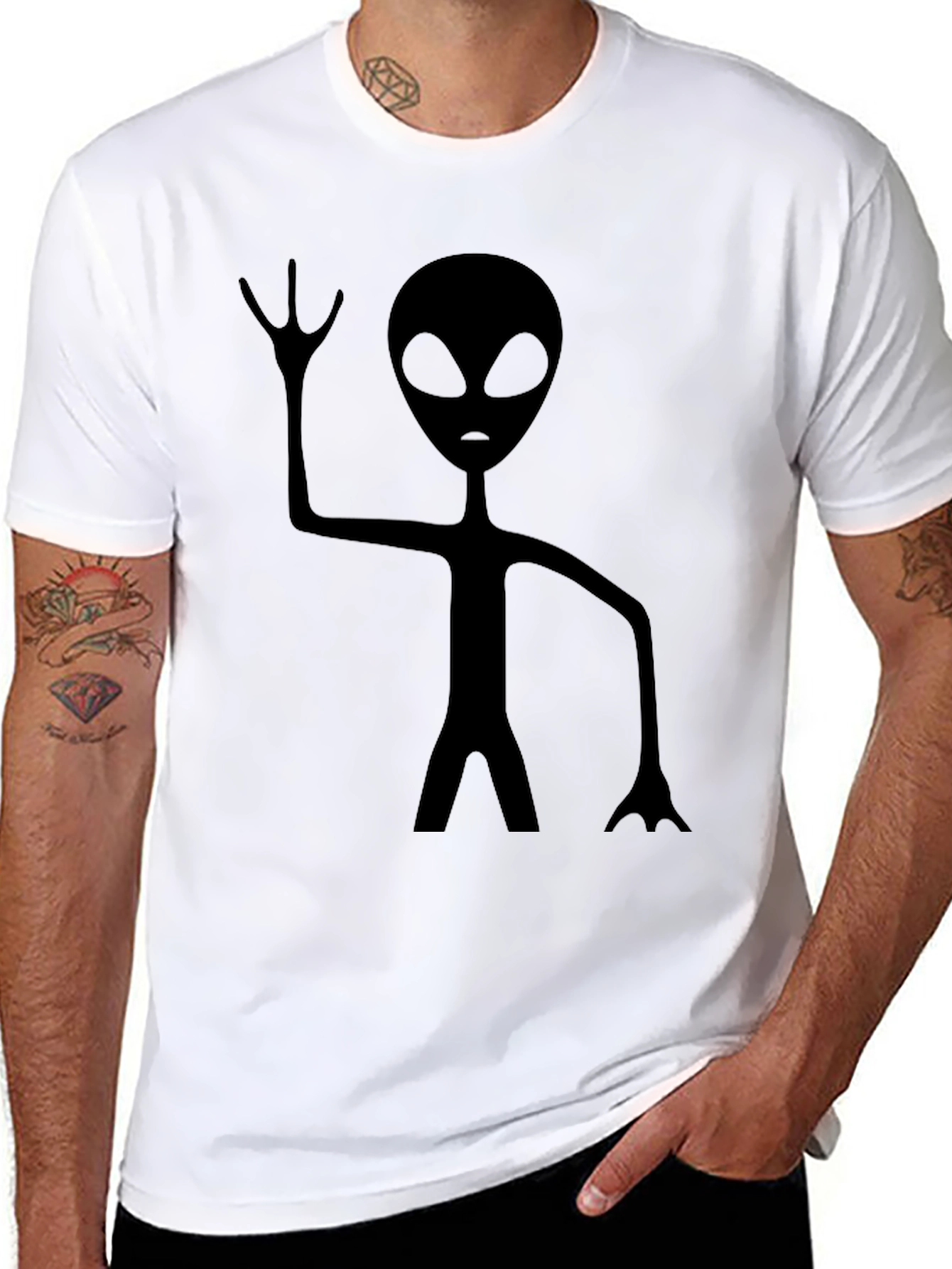 Alien Graphic Black T-Shirt