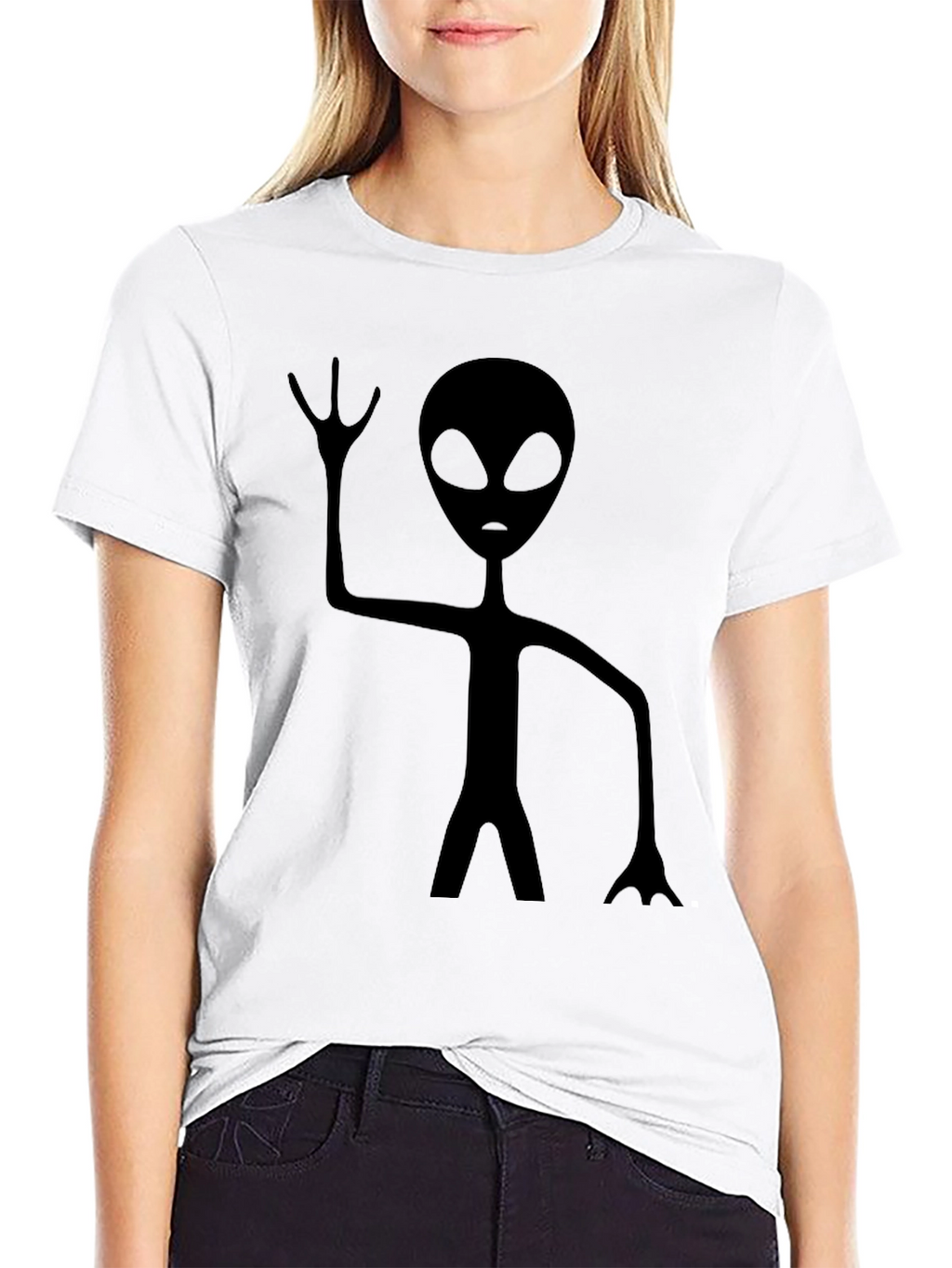 Alien Graphic Black T-Shirt