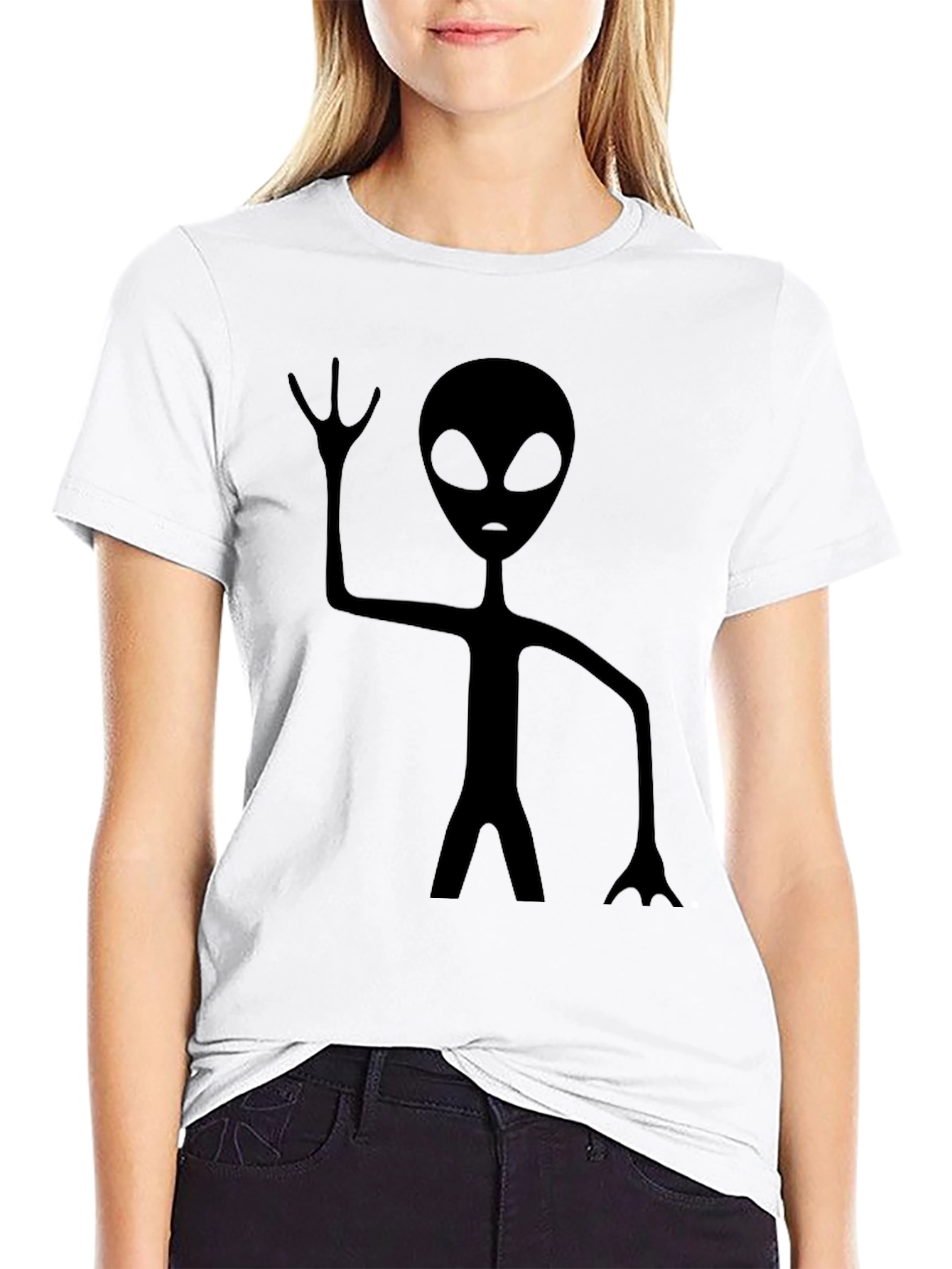 Alien Graphic Black T-Shirt