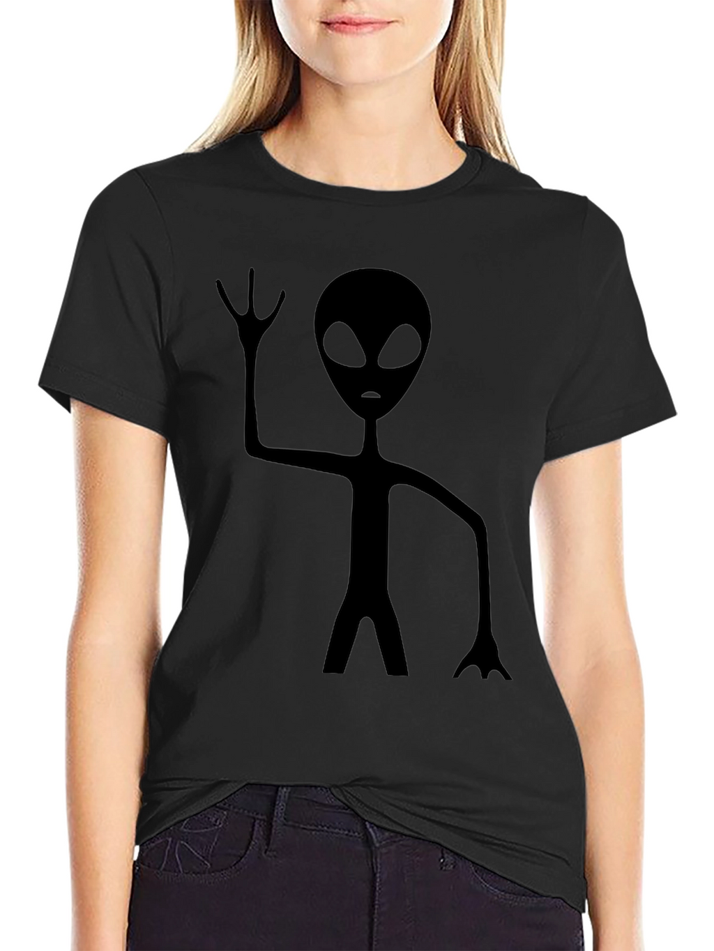 Alien Graphic Black T-Shirt
