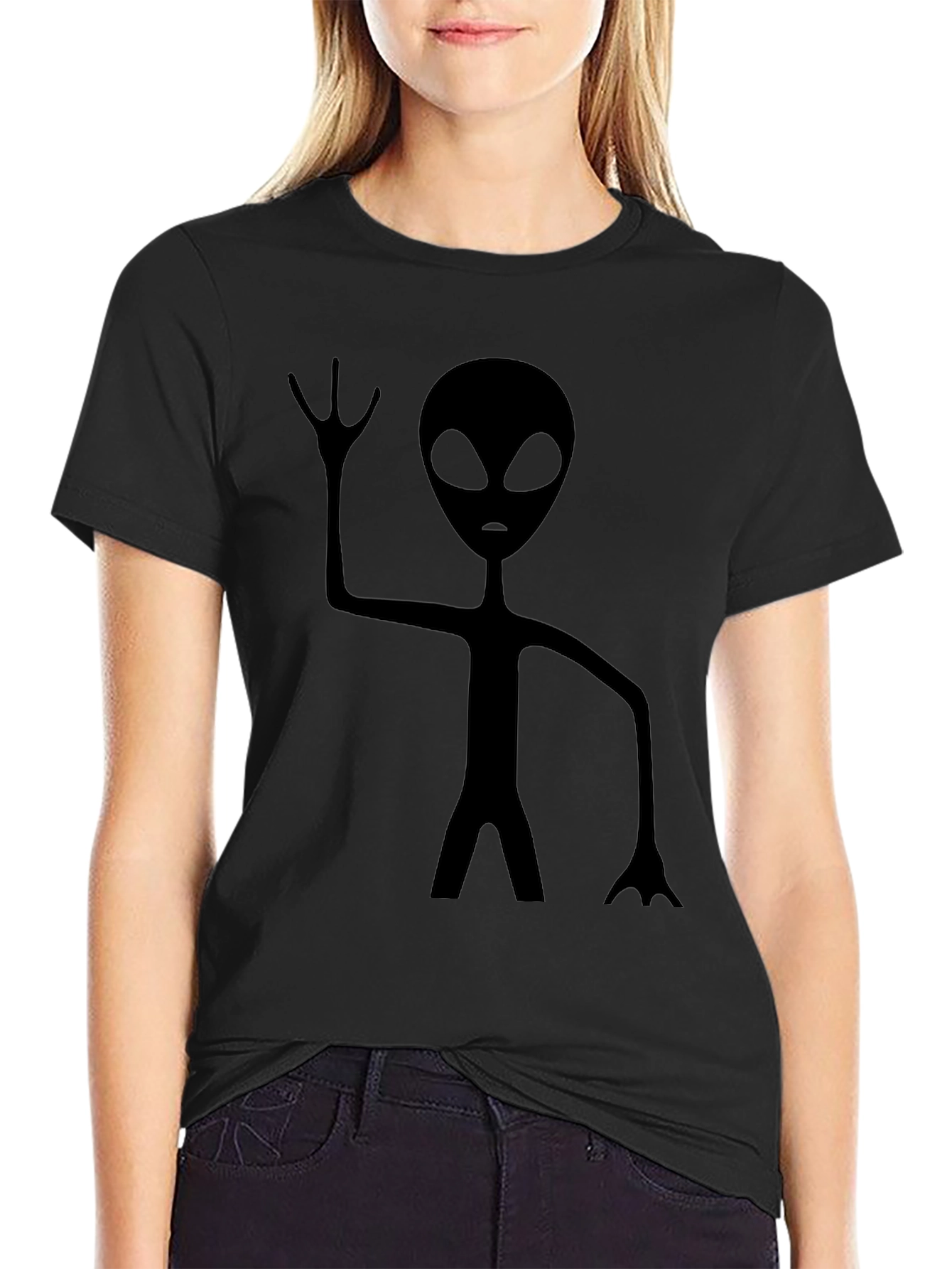 Alien Graphic Black T-Shirt