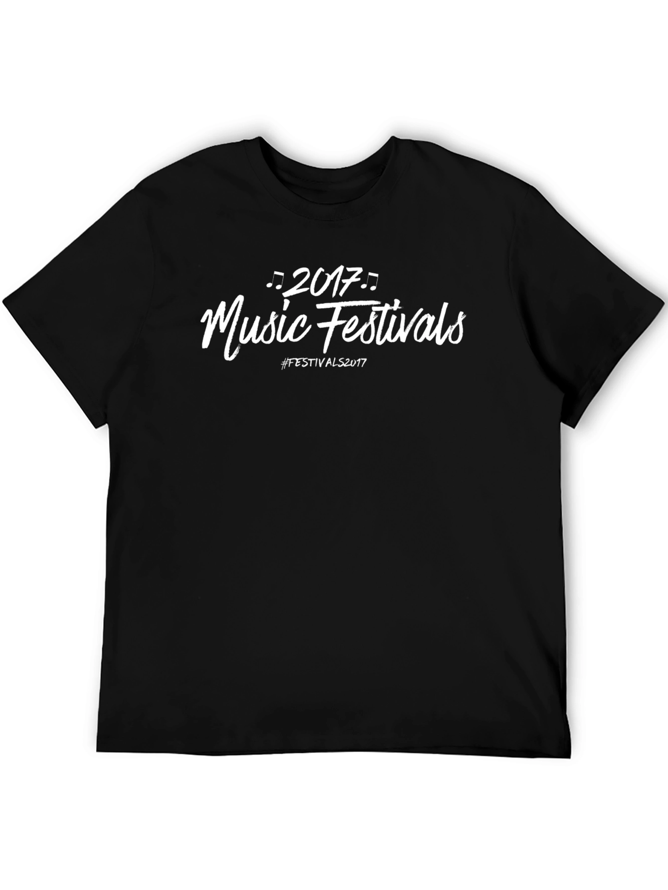 2017 Music Festivals Black T-Shirt