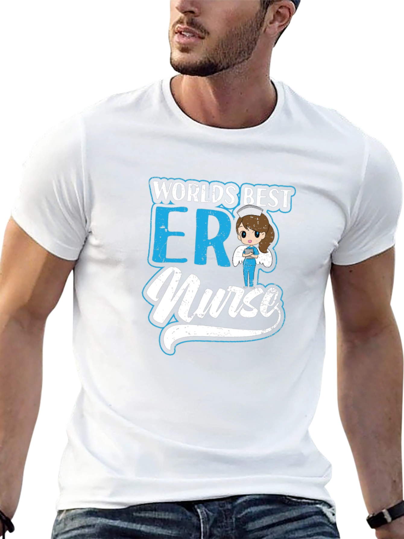Worlds Best ER Nurse Graphic T-Shirt