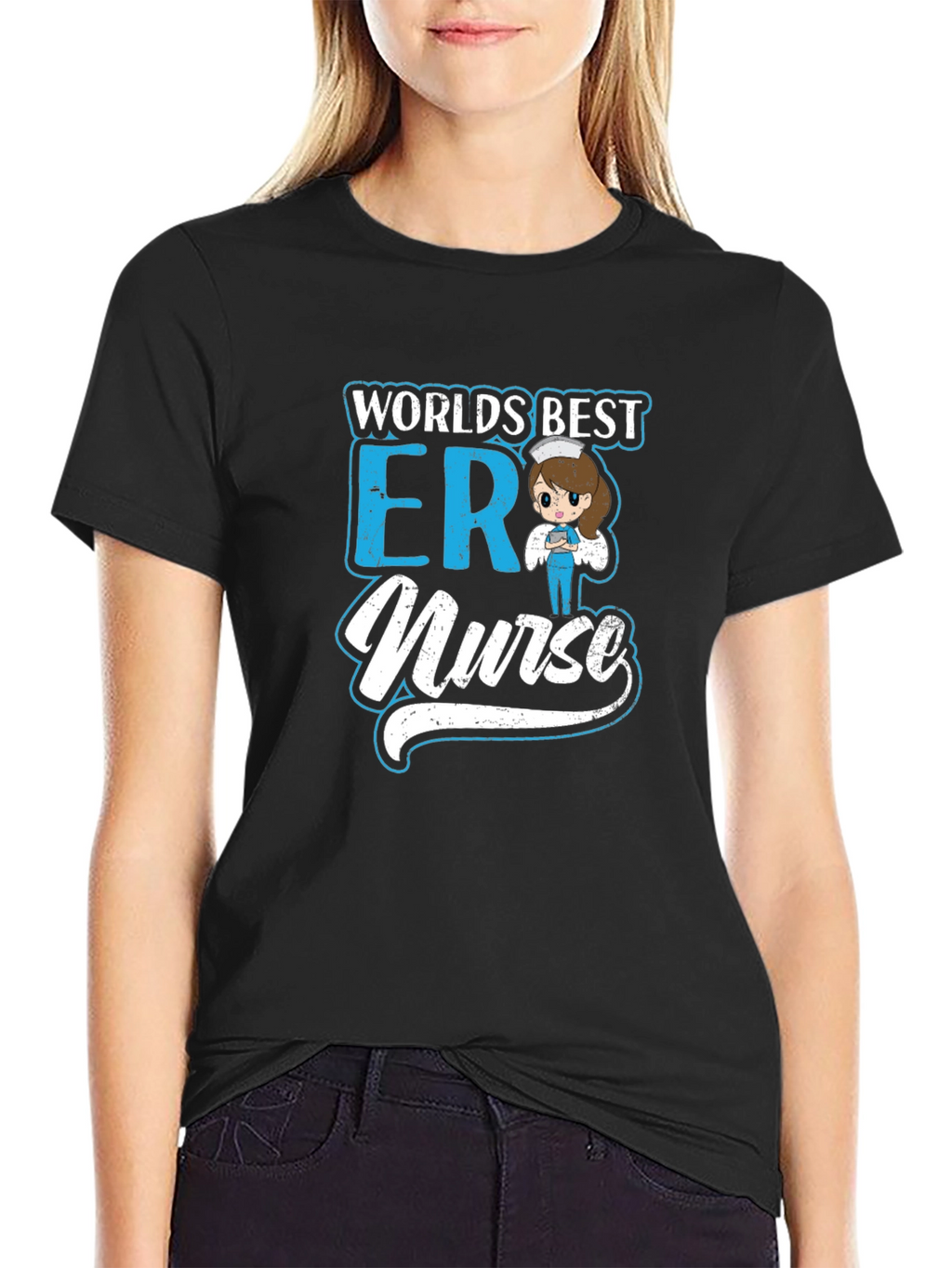 Worlds Best ER Nurse Graphic T-Shirt