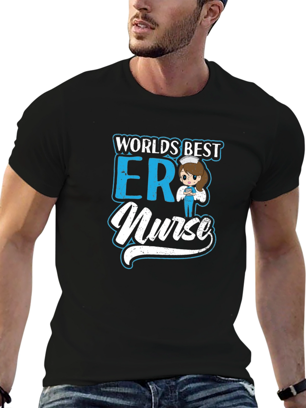 Worlds Best ER Nurse Graphic T-Shirt