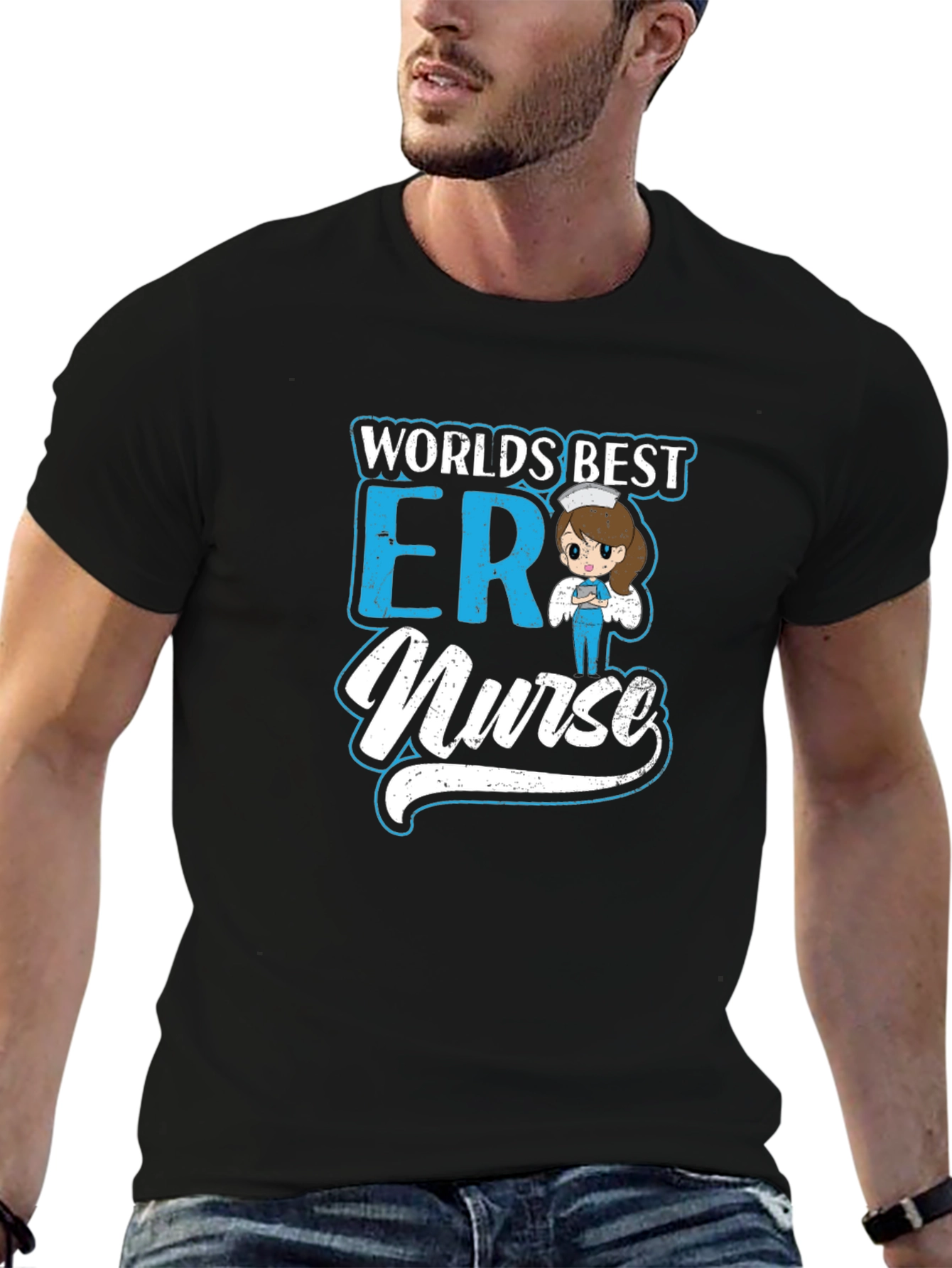 Worlds Best ER Nurse Graphic T-Shirt