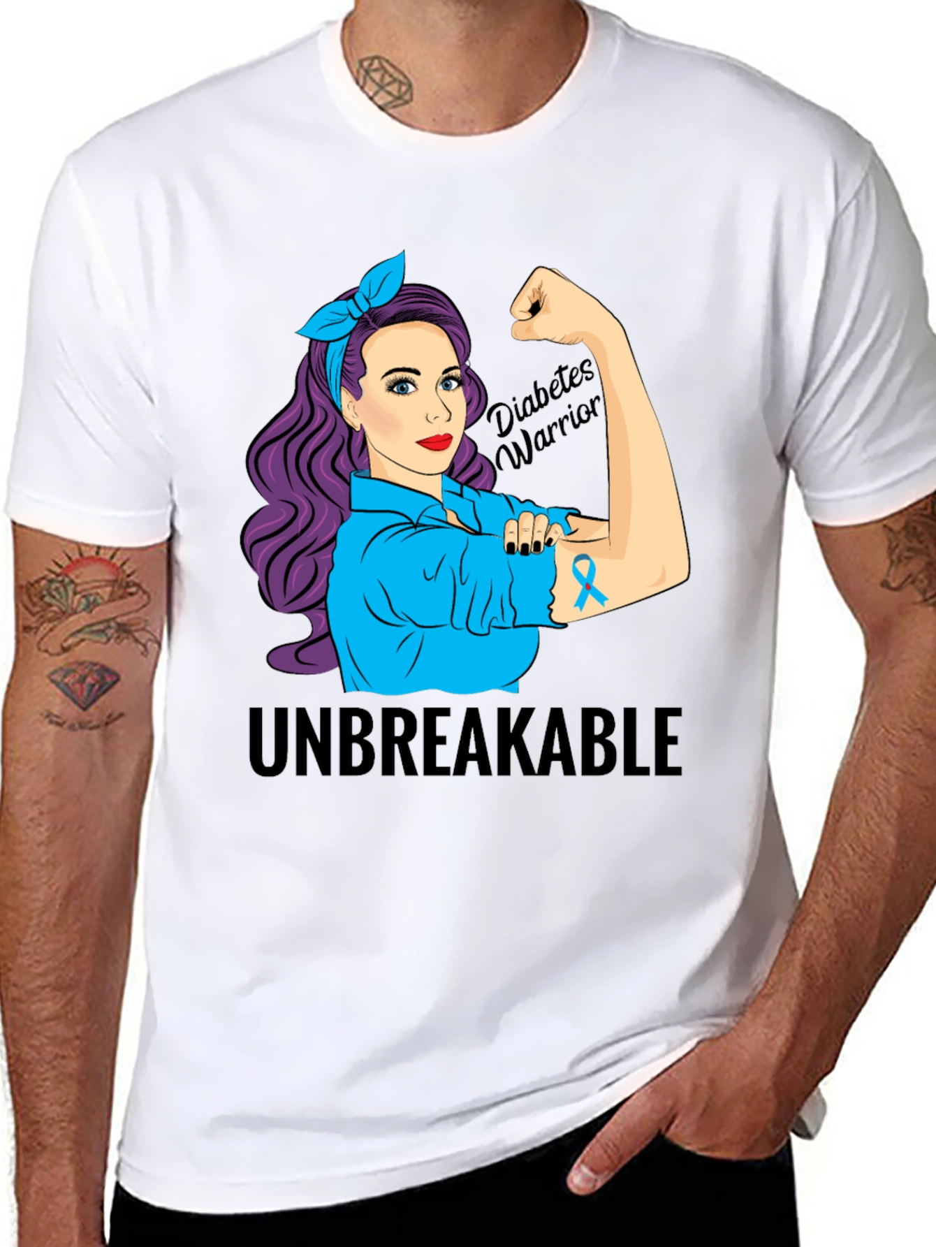 Diabetes Warrior T-Shirt - Unbreakable Awareness Tee