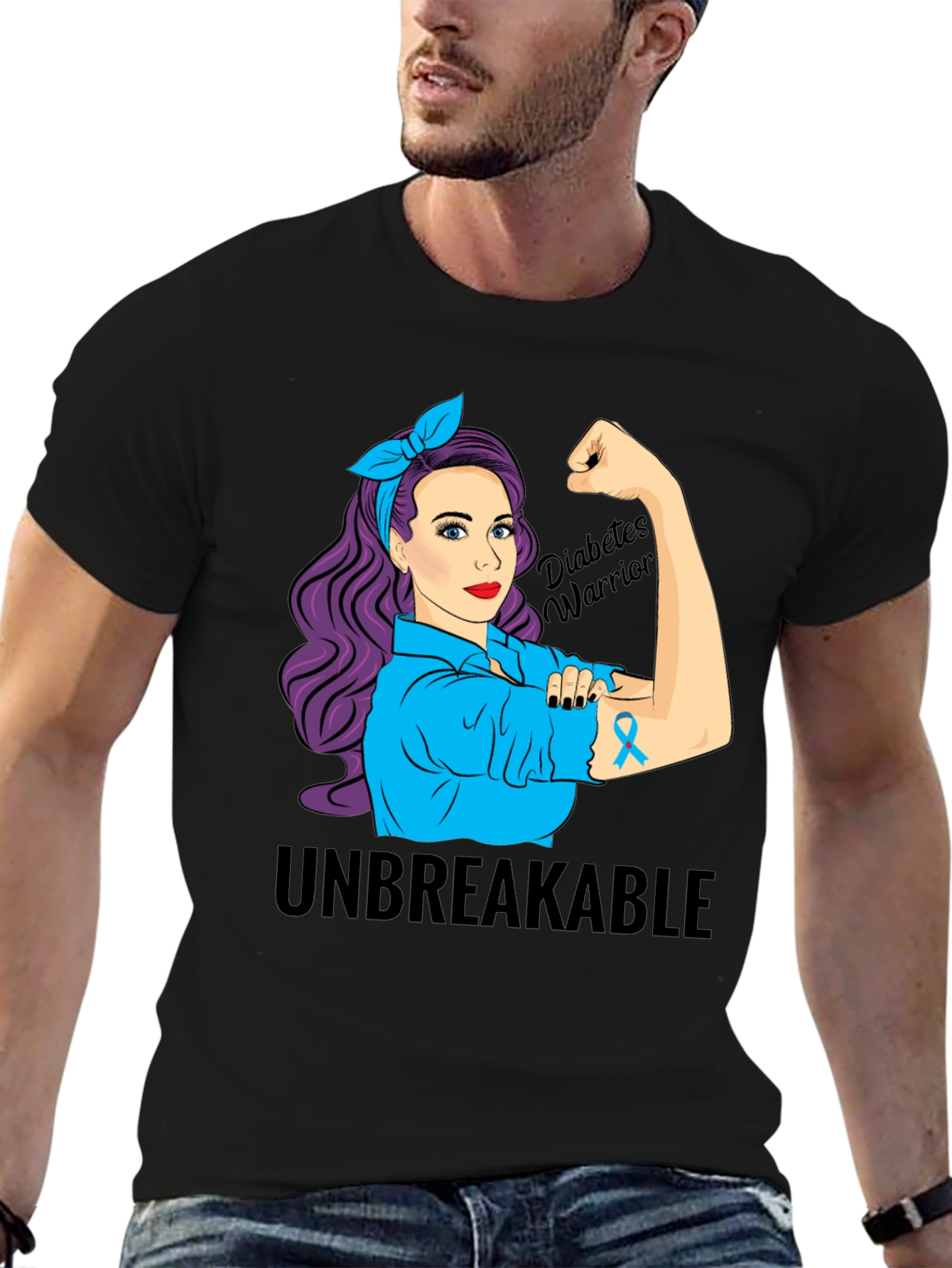 Diabetes Warrior T-Shirt - Unbreakable Awareness Tee