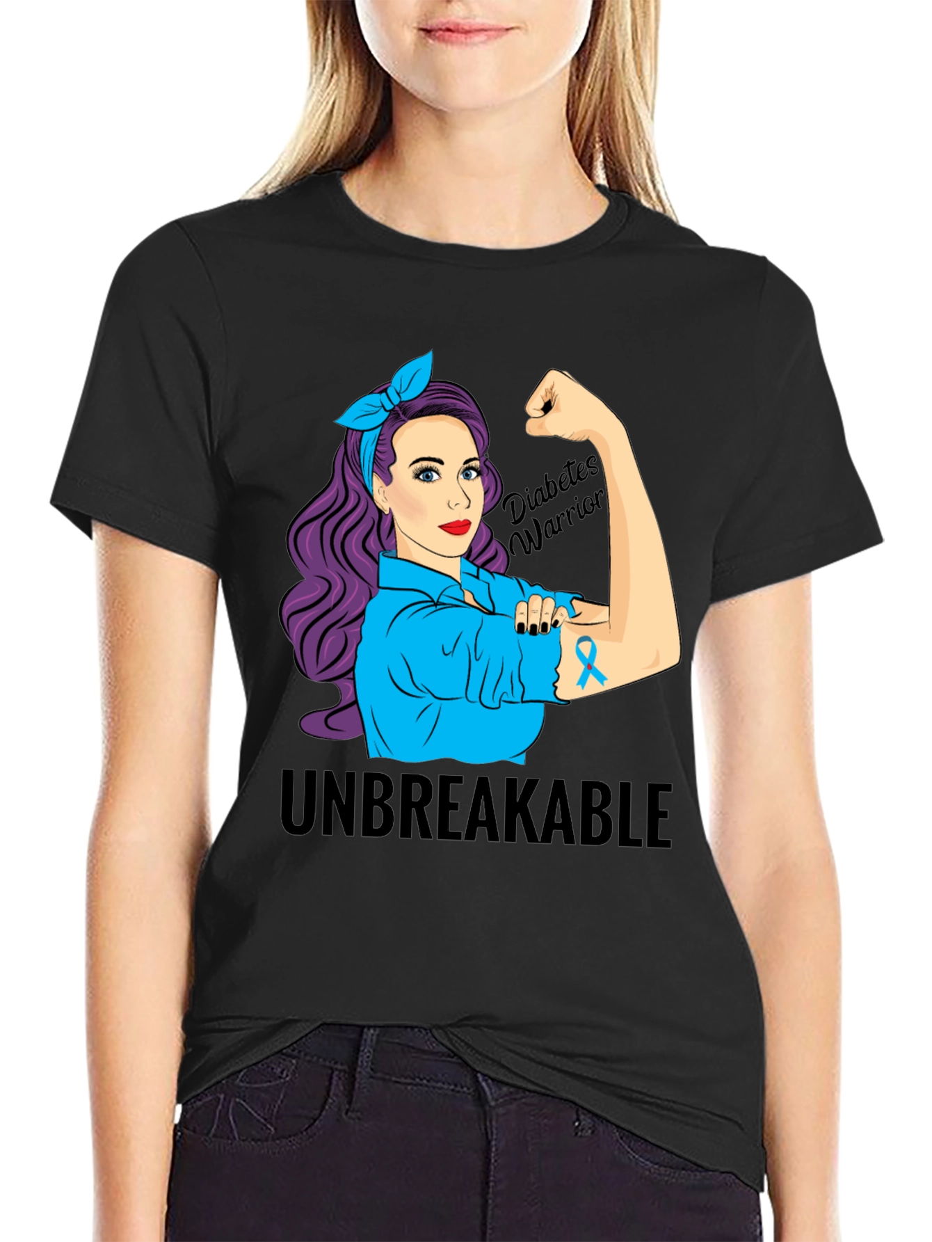 Diabetes Warrior T-Shirt - Unbreakable Awareness Tee