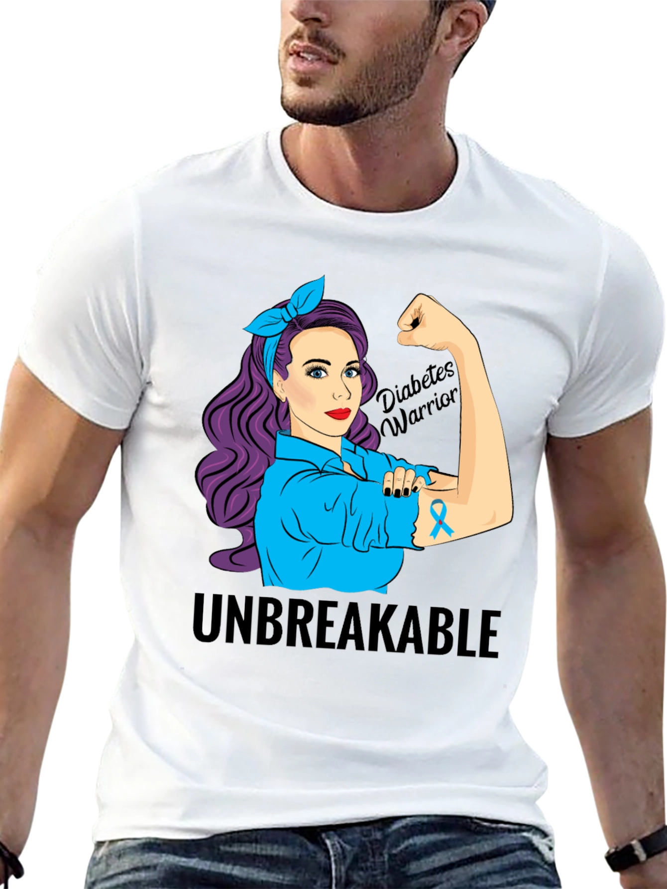 Diabetes Warrior T-Shirt - Unbreakable Awareness Tee