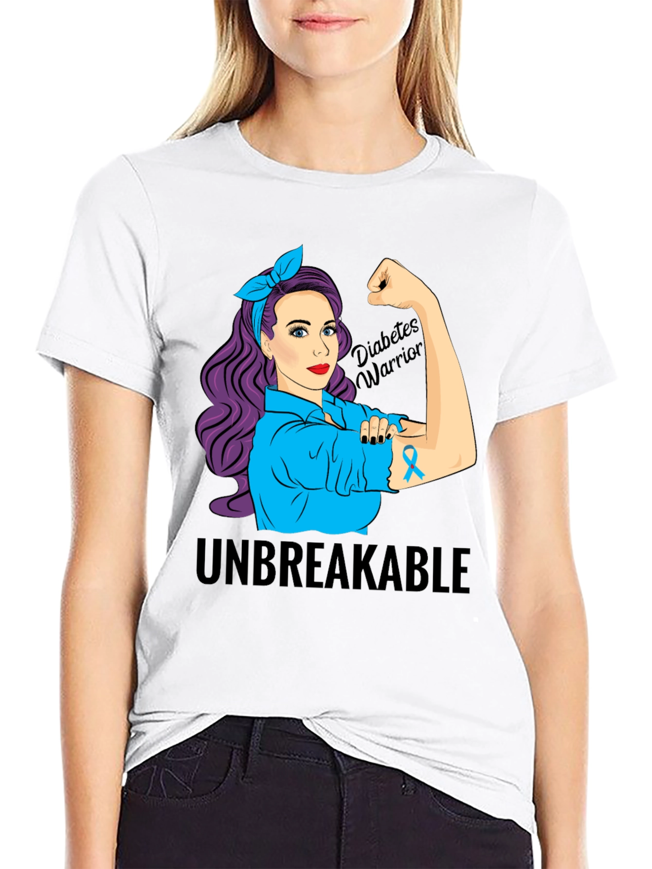 Diabetes Warrior T-Shirt - Unbreakable Awareness Tee