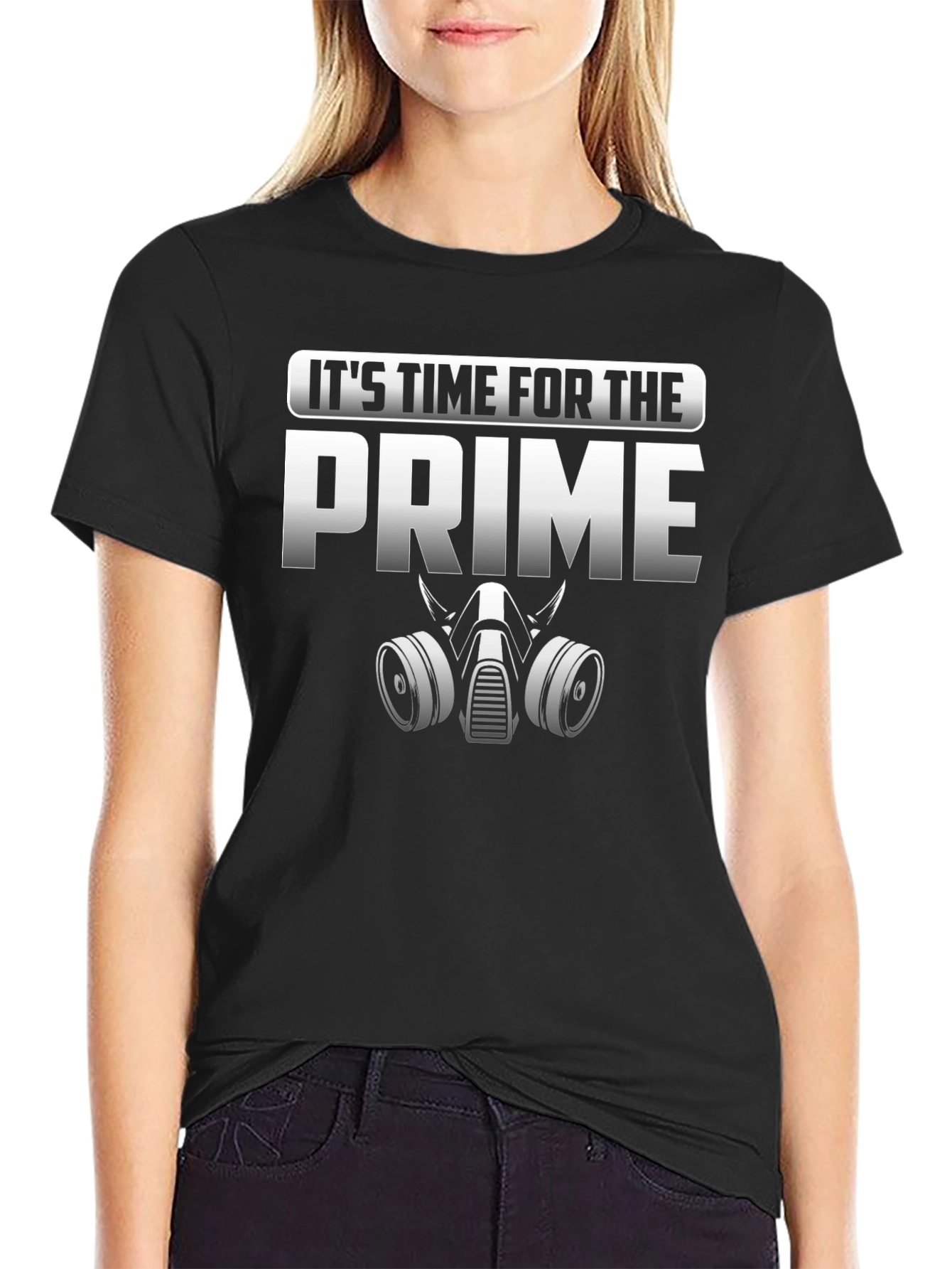 Its Time for The Prime Gas Mask Graphic Tee