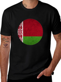 Belarus Flag Graphic T-Shirt - Mens Black Tee