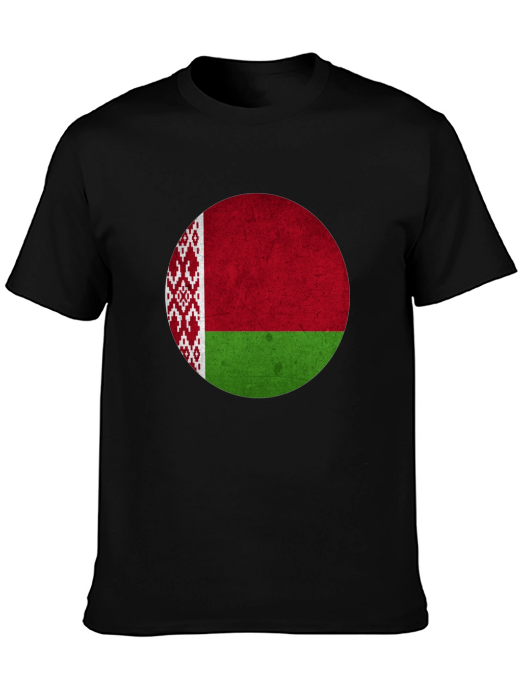 Belarus Flag Graphic T-Shirt - Mens Black Tee