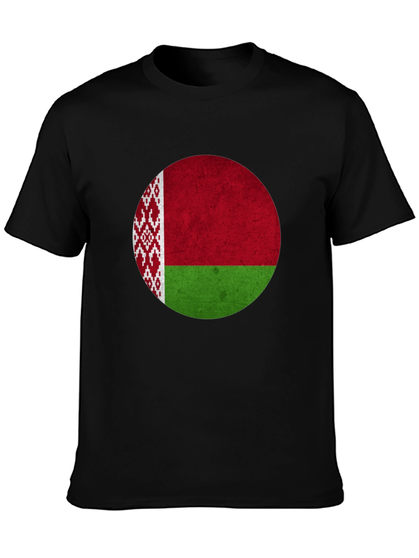 Belarus Flag Graphic T-Shirt - Mens Black Tee