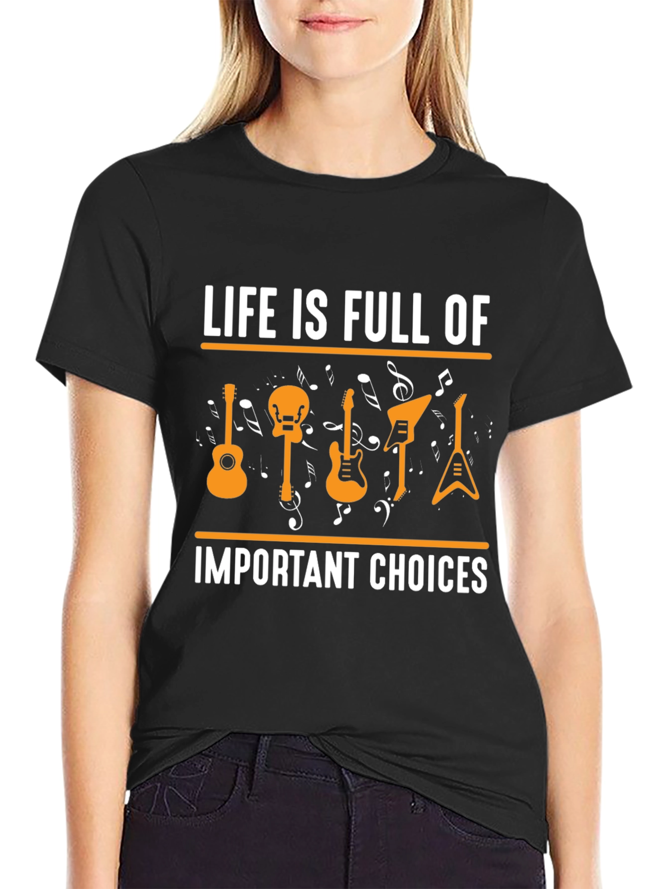 Life Is Full Of Important Choices Guitar T-Shirt
