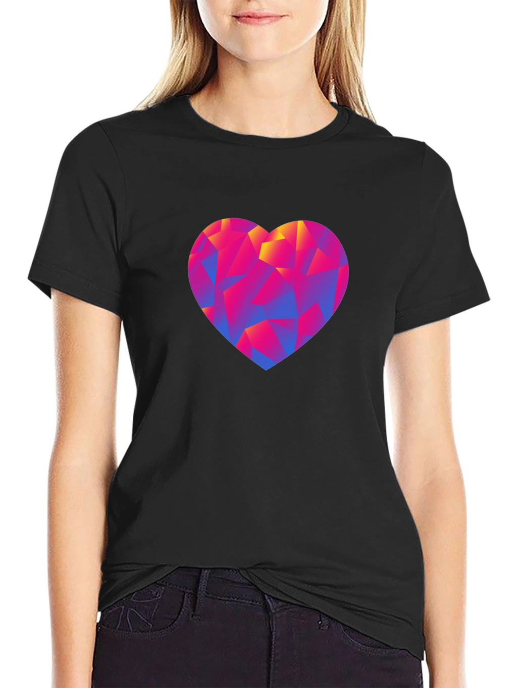 Geometric Heart Graphic Tee - Modern Love
