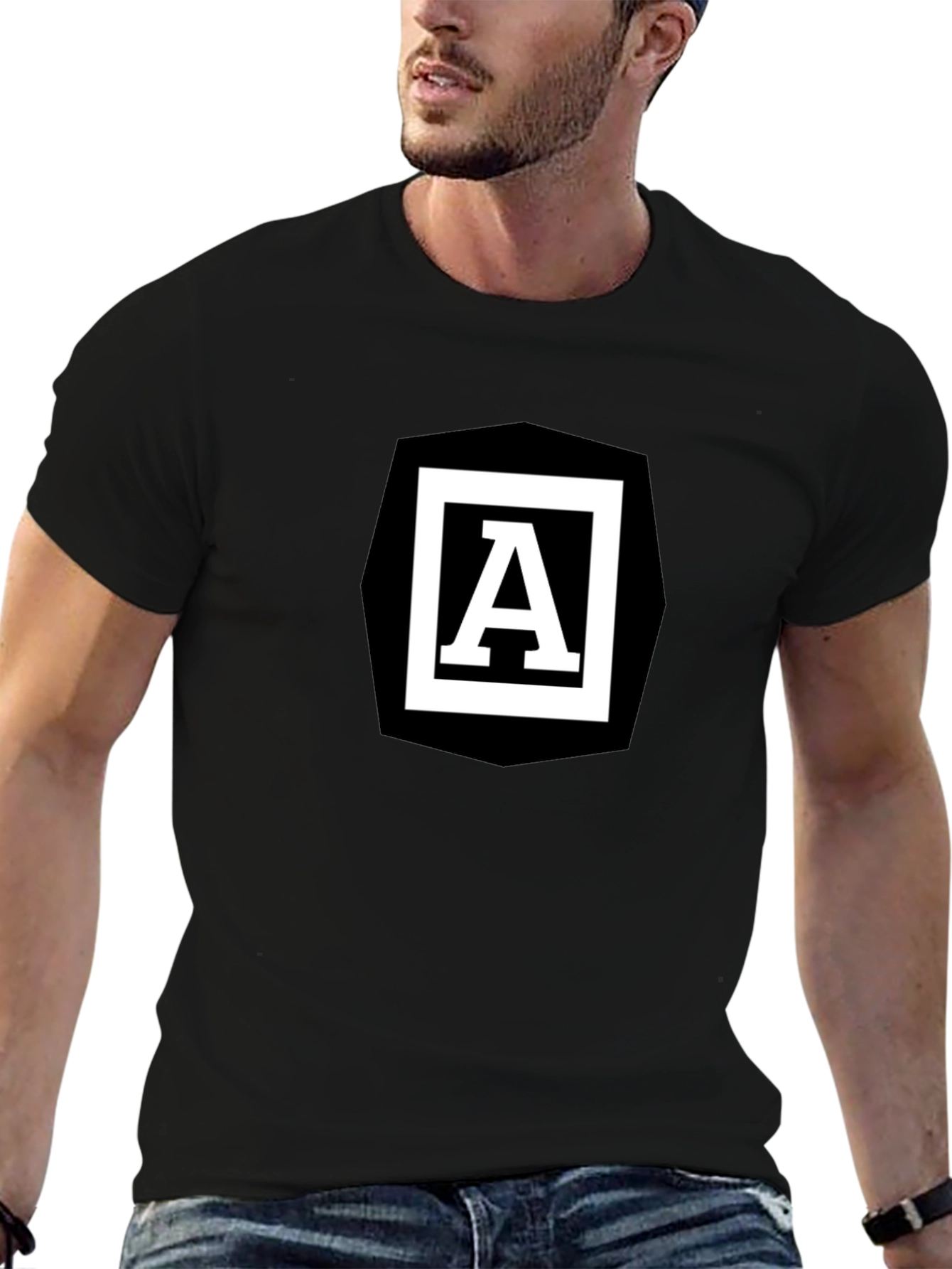 Angular A Logo Black T-Shirt
