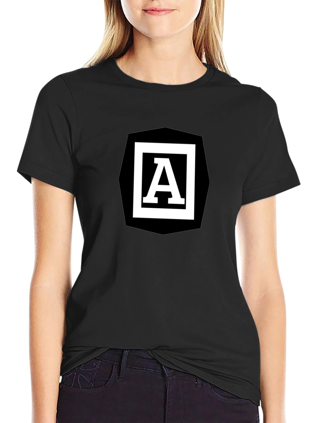 Angular A Logo Black T-Shirt
