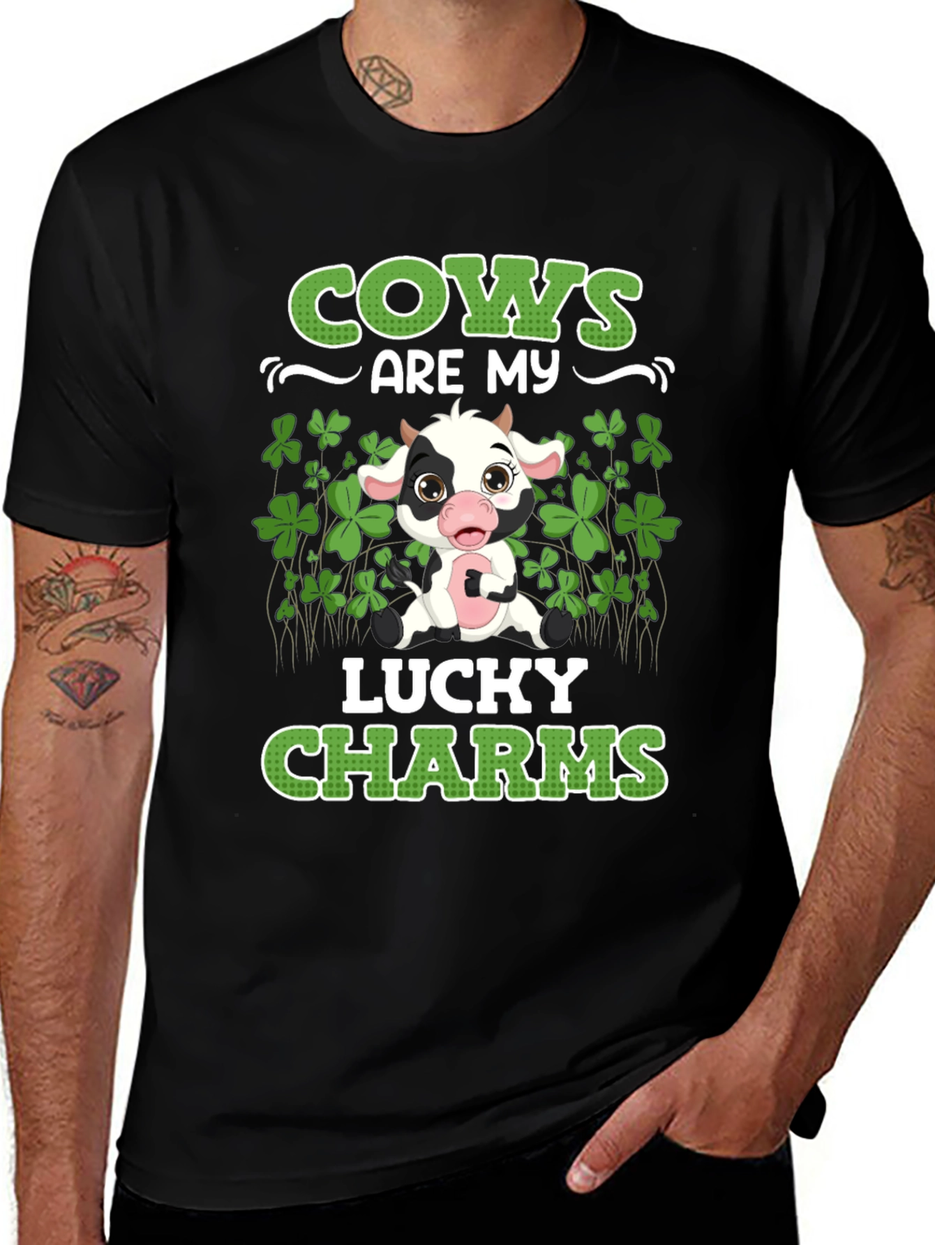 Cows Are My Lucky Charms T-Shirt St Patricks Day