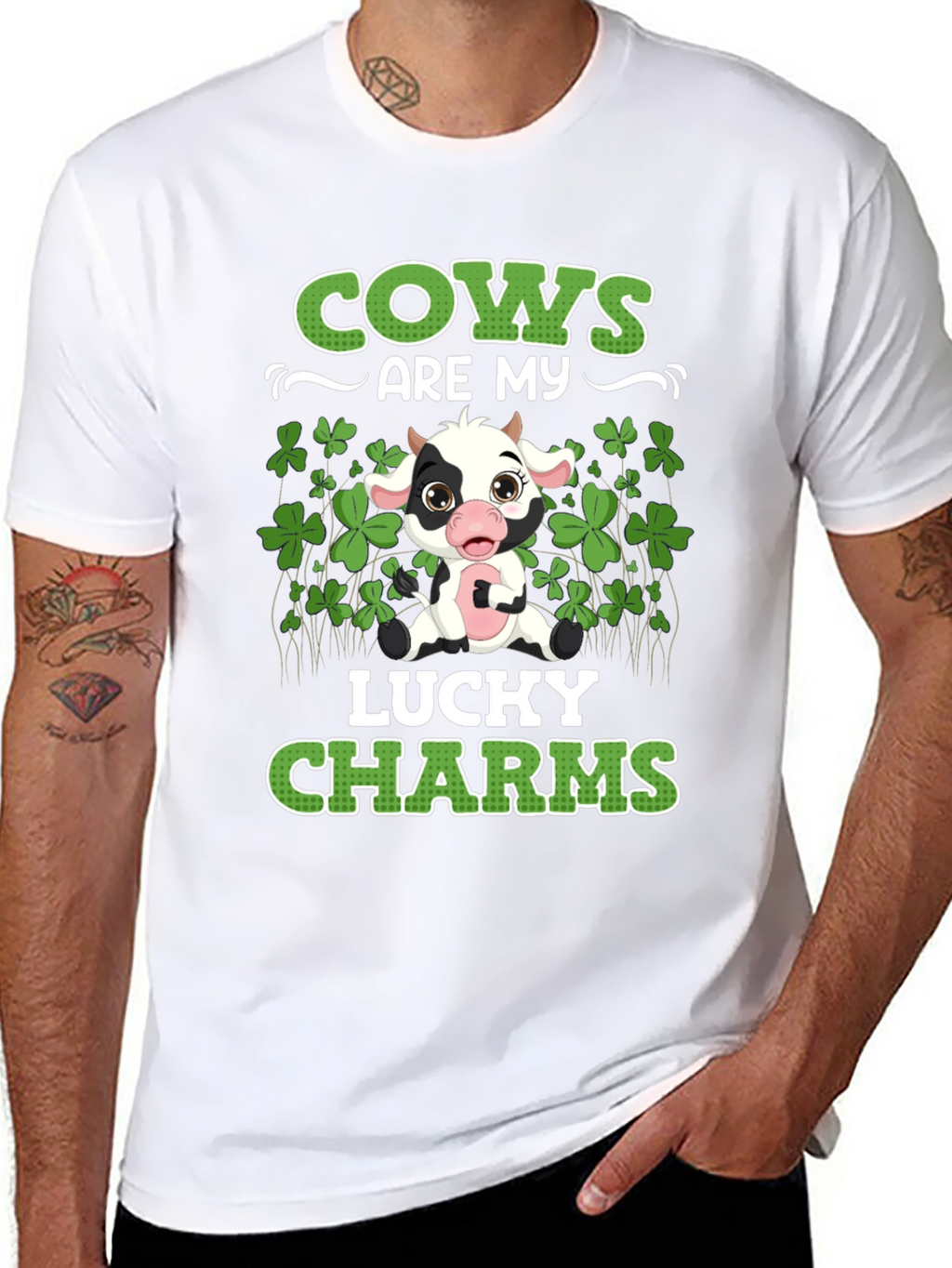 Cows Are My Lucky Charms T-Shirt St Patricks Day