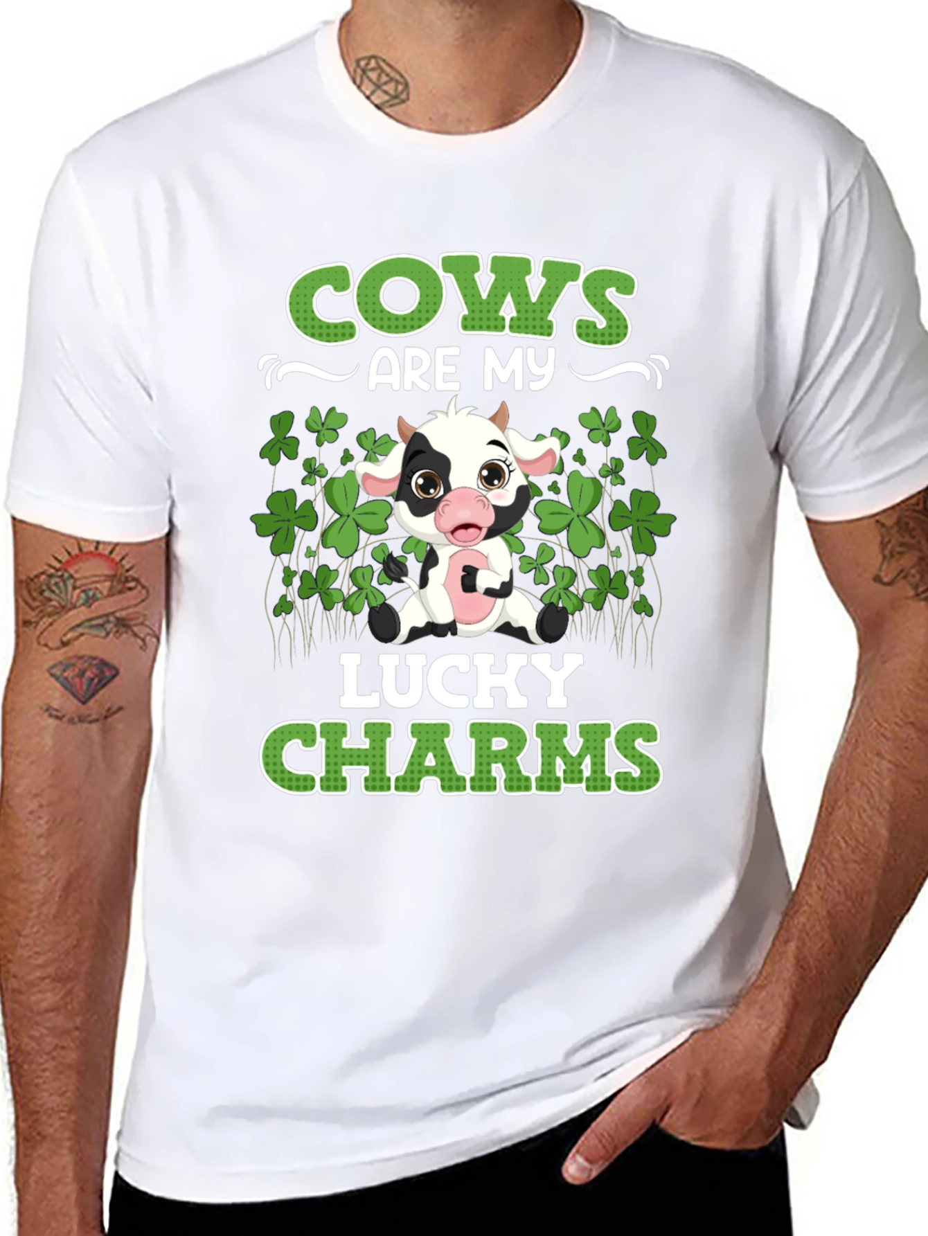 Cows Are My Lucky Charms T-Shirt St Patricks Day