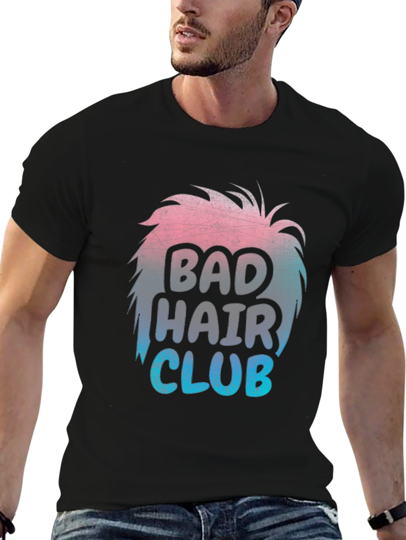 Bad Hair Club T-Shirt Funny Hairstyle Tee