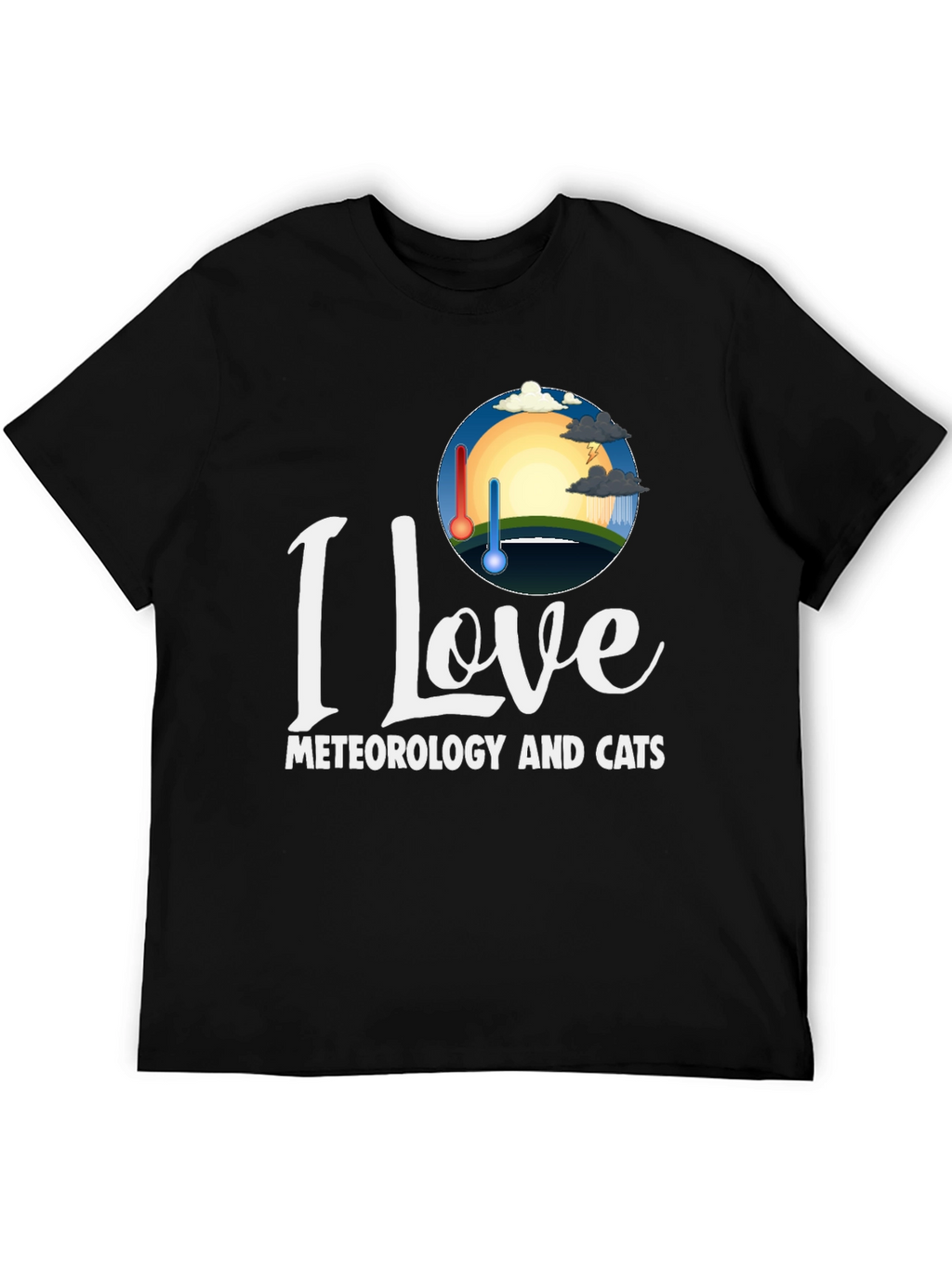 I Love Meteorology and Cats T-Shirt