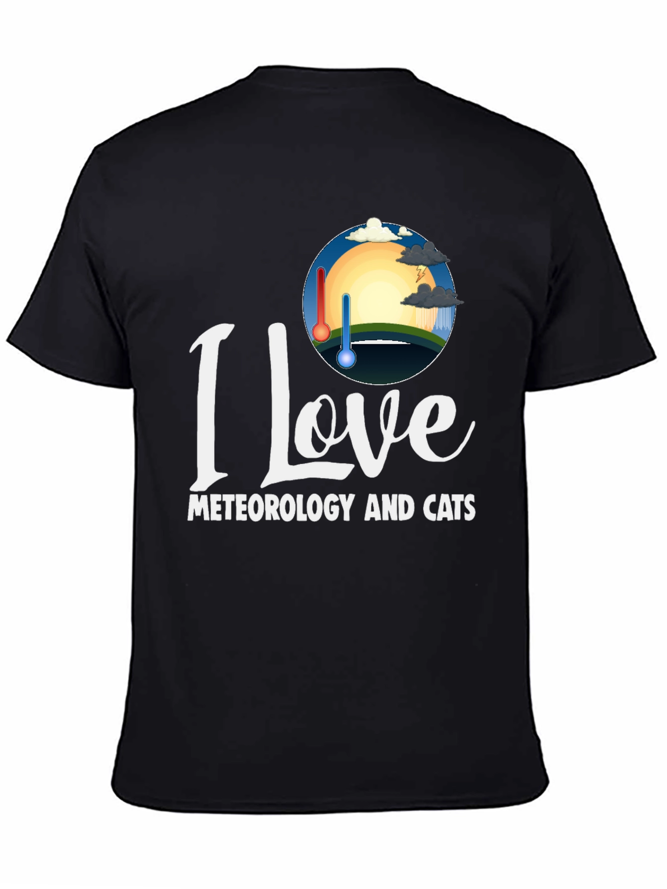 I Love Meteorology and Cats T-Shirt